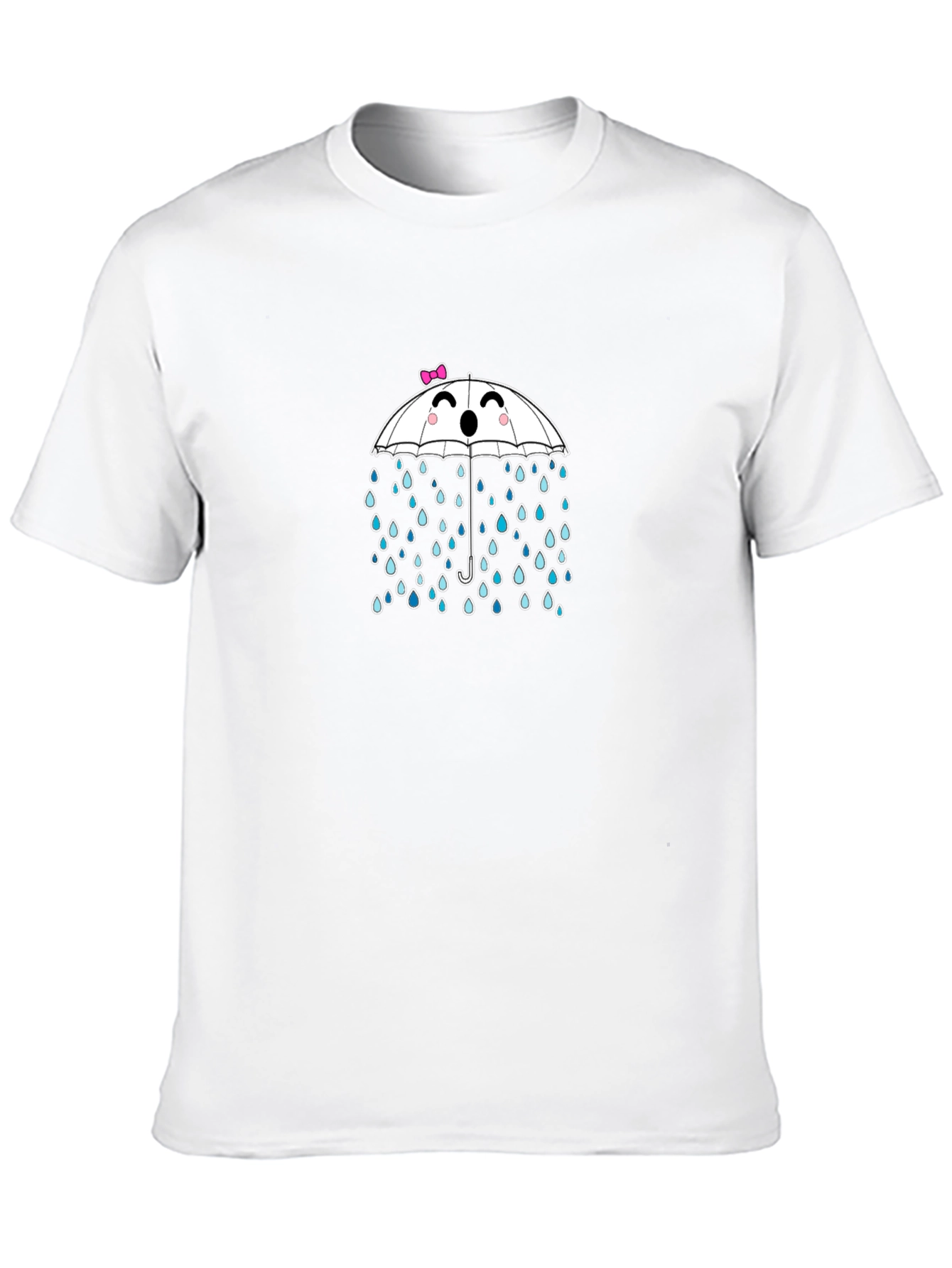 Black Rainy Day Umbrella Graphic Tee view 10
