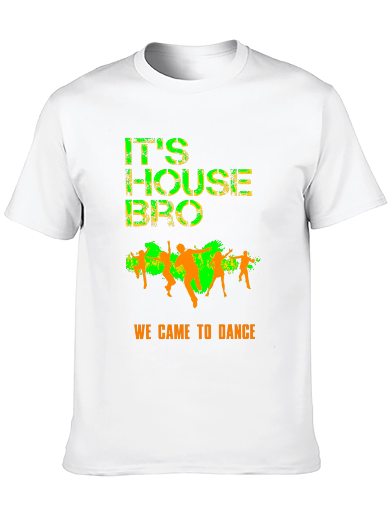 Black It's House Bro T-Shirt - Dance Party Apparel view 10
