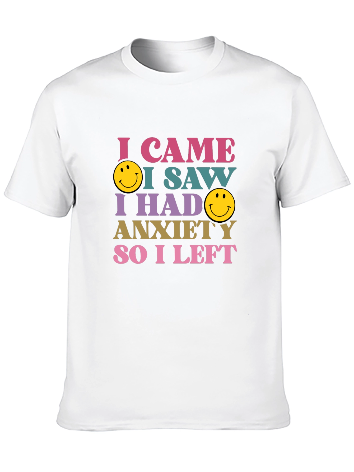 Black Anxiety Humor Graphic Tee view 10