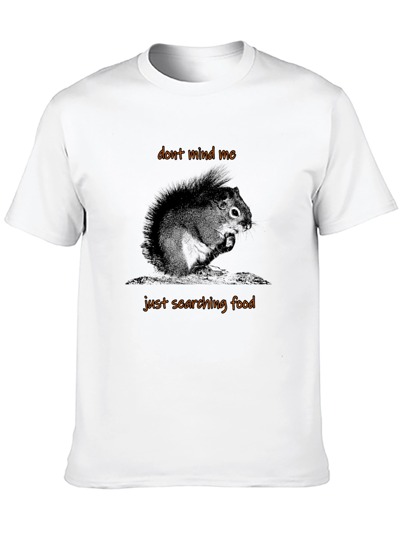 Black Whimsical Squirrel Graphic Tee - 'Don't Mind Me' view 10