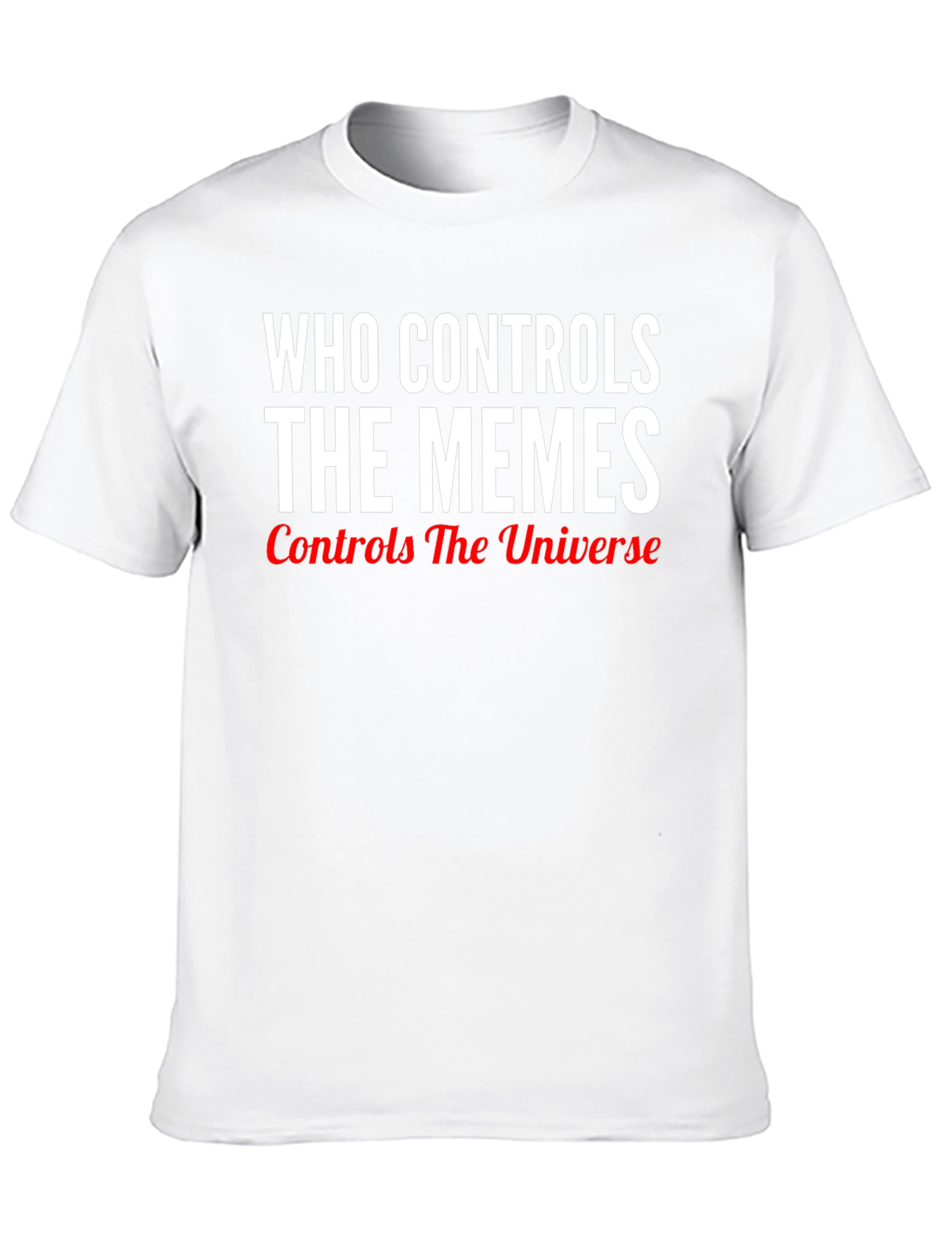 Black Who Controls The Memes Black T-Shirt view 10