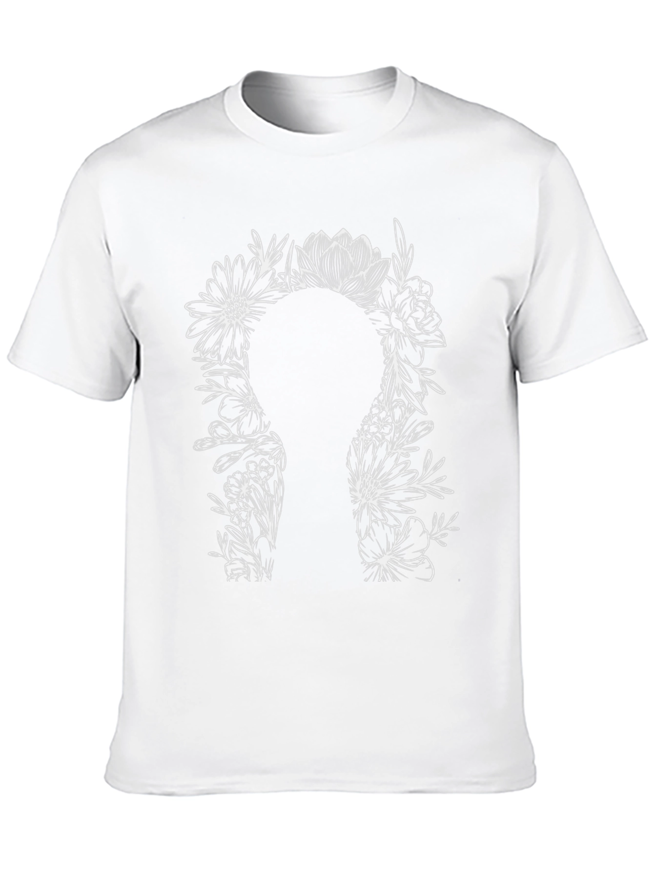 Black Floral Keyhole Black T-Shirt view 10