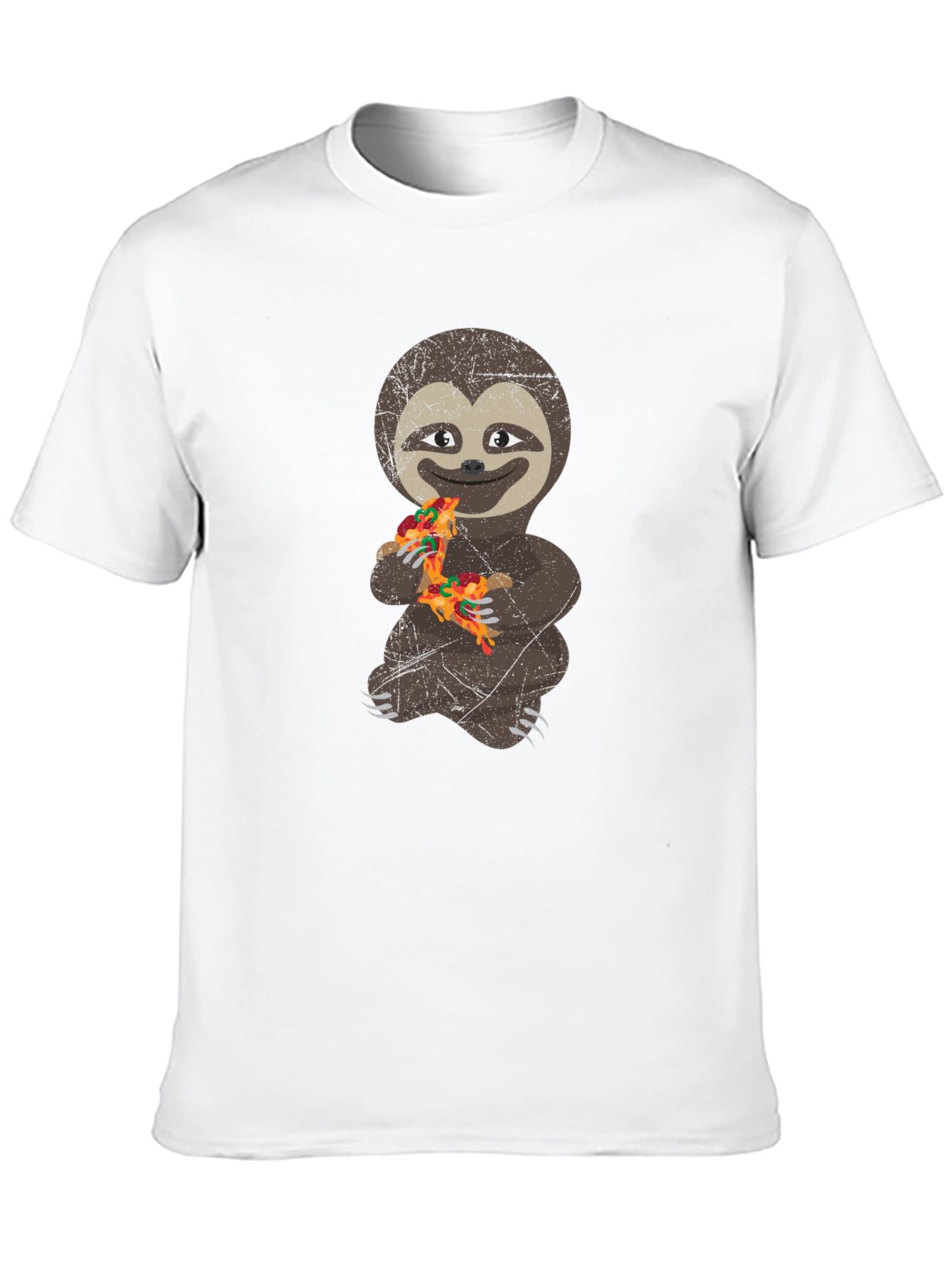Black Sloth Pizza Lover T-Shirt - Funny Graphic Tee view 10