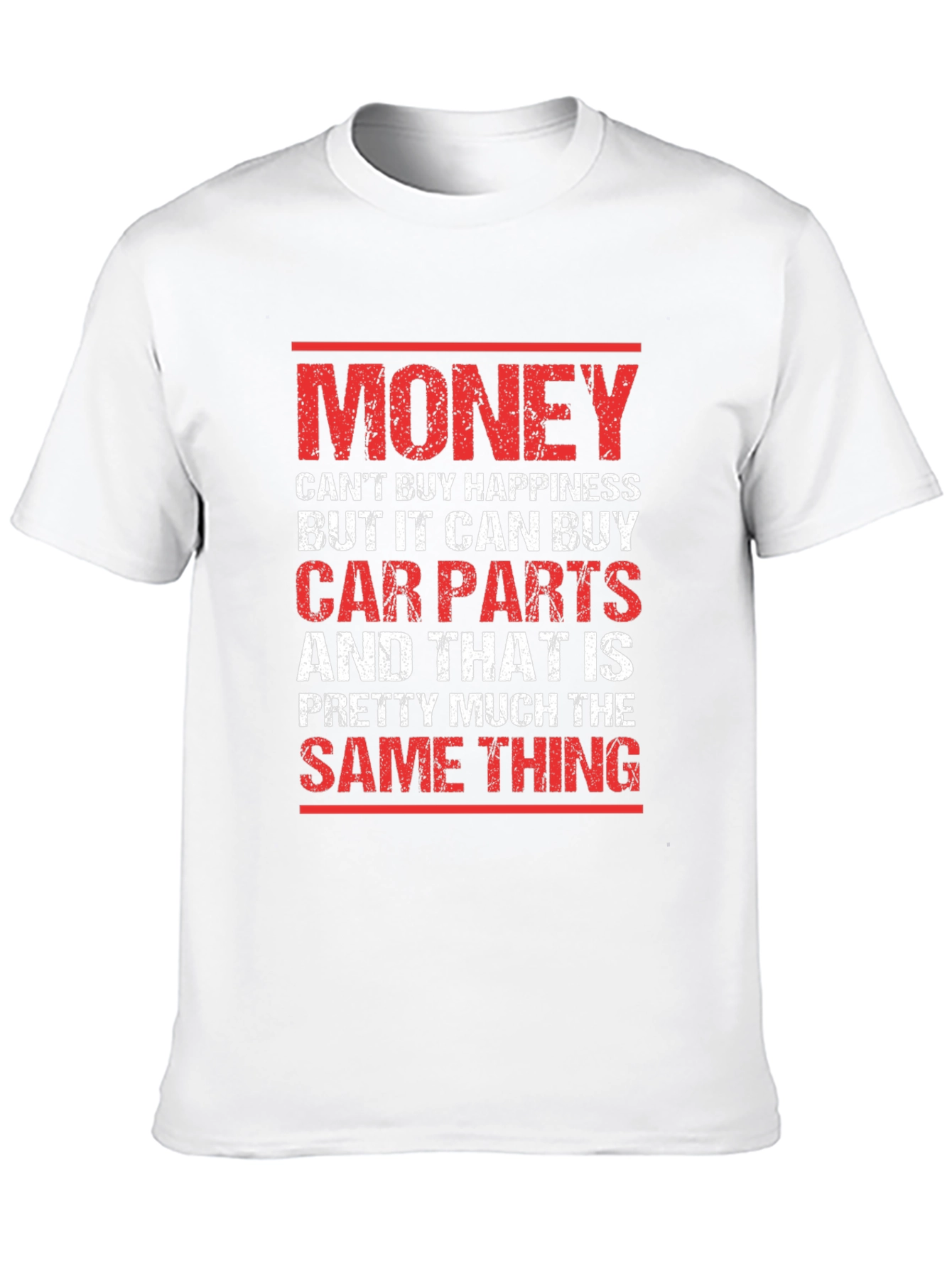 Black Funny Car Parts T-Shirt - Money Can Buy Car Parts view 10