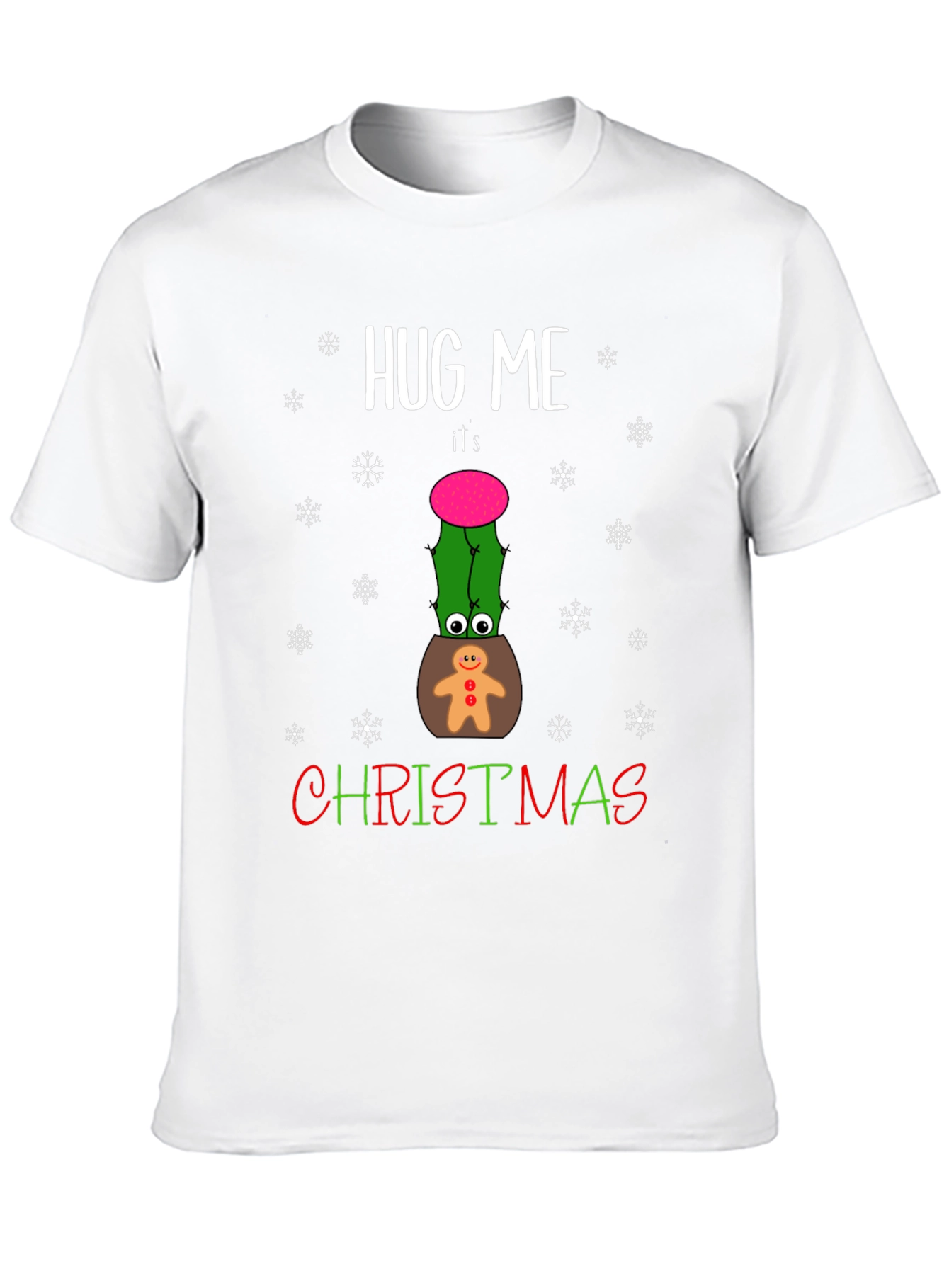 Hug Me Christmas Cactus Graphic T-Shirt - 10