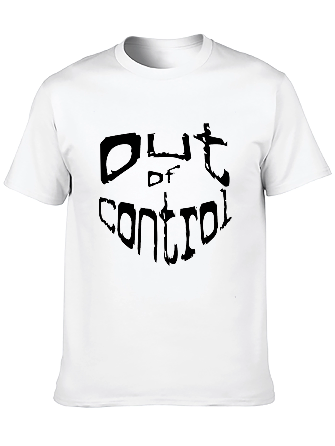 Black Out of Control Black Graphic Tee view 10