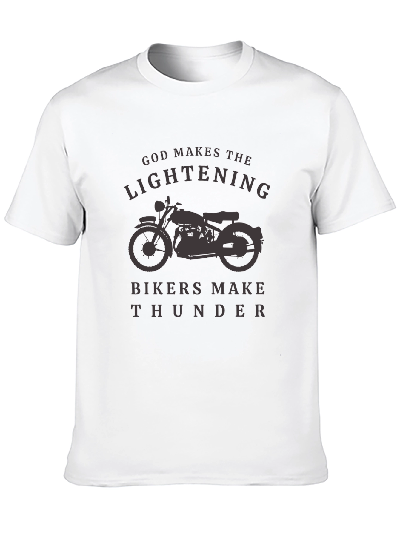 Black God Makes Lightning Bikers Make Thunder T-Shirt view 10