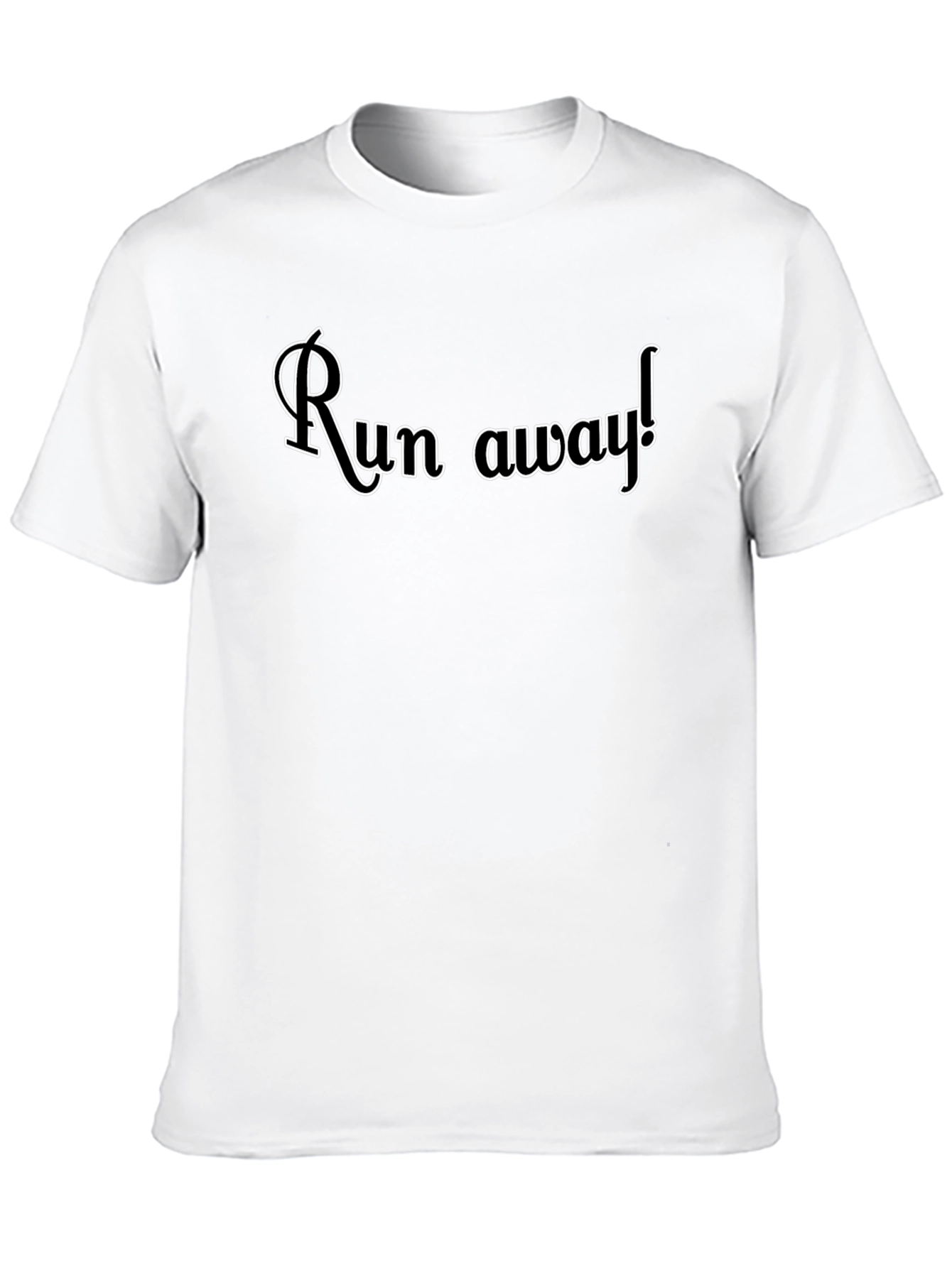 Black Run Away Graphic Tee - Stylish & Comfy Black T-Shirt view 10