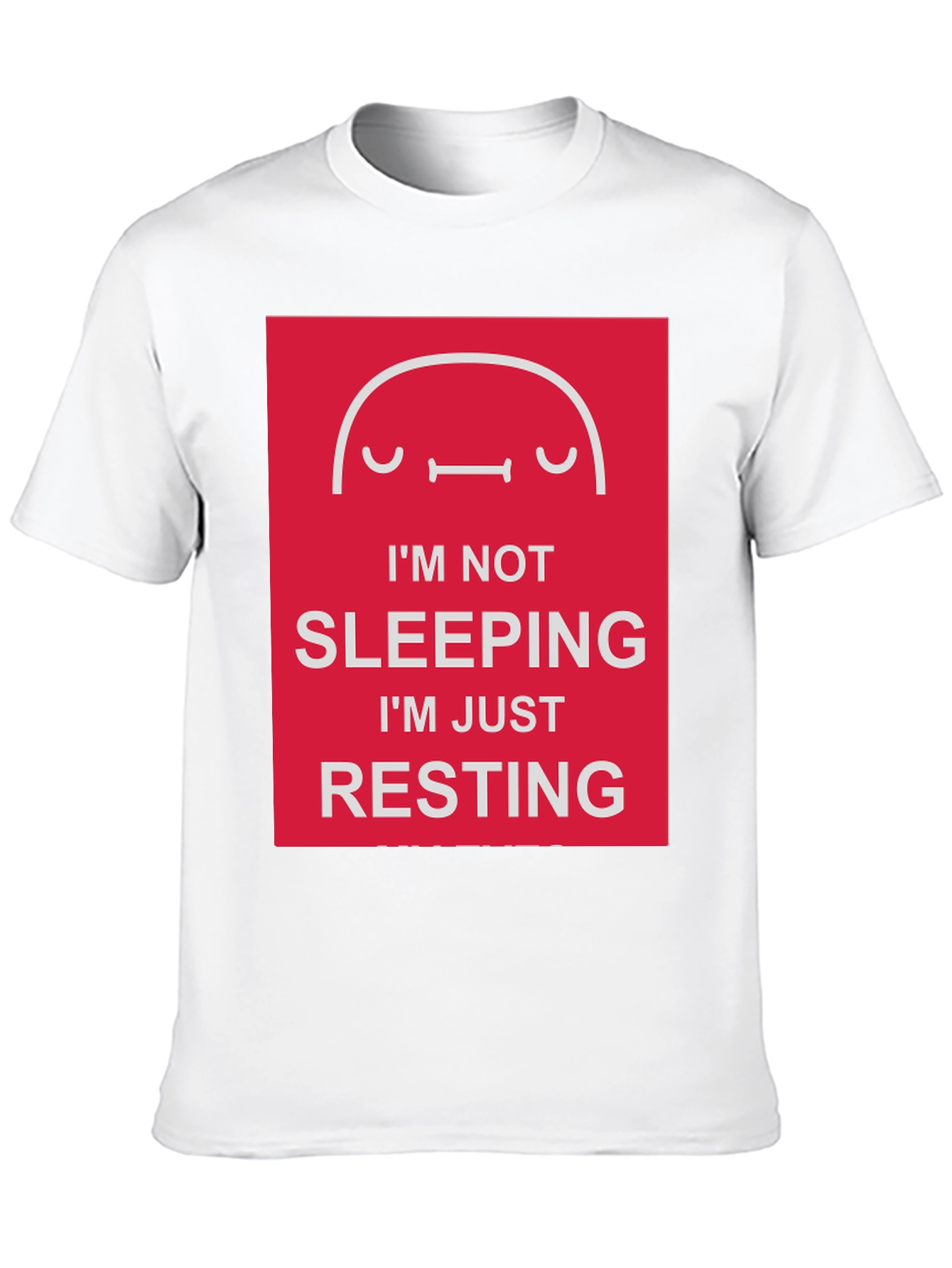 Black Funny Resting T-Shirt - I'm Not Sleeping view 10