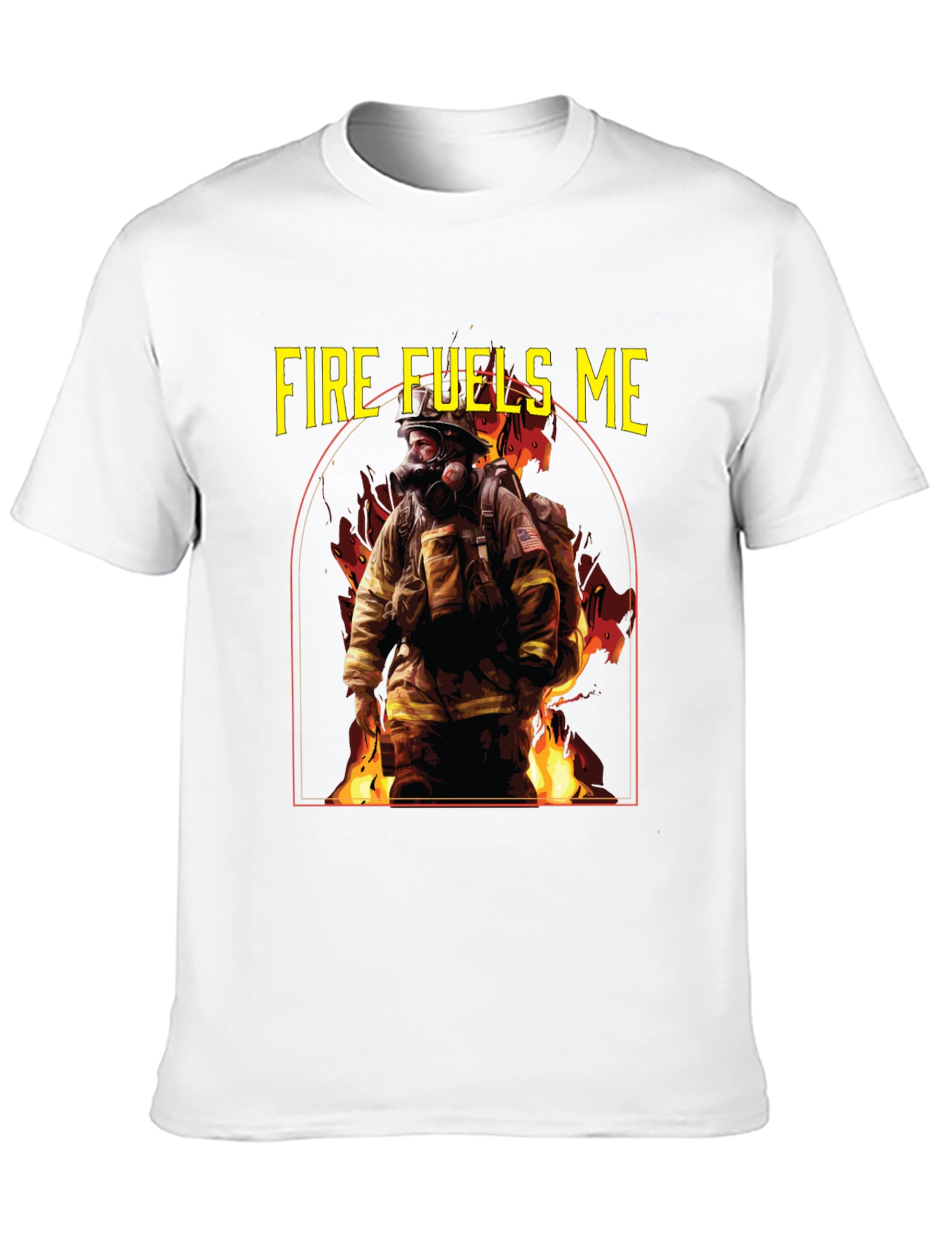 Black Fire Fuels Me Firefighter Graphic T-Shirt view 10