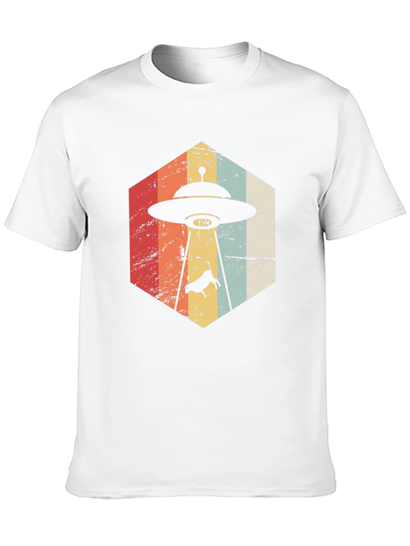 Black Retro Alien Abduction T-Shirt view 10