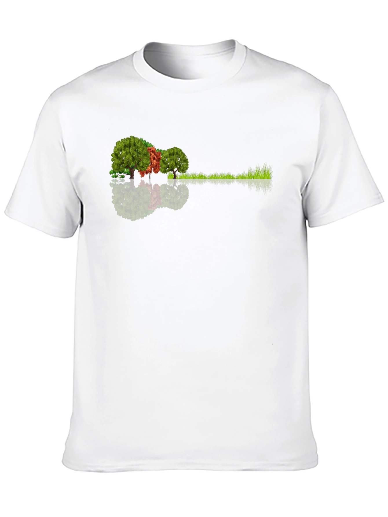Black Nature Guitar Tee: Eco-Friendly Music Lover's Shirt view 10