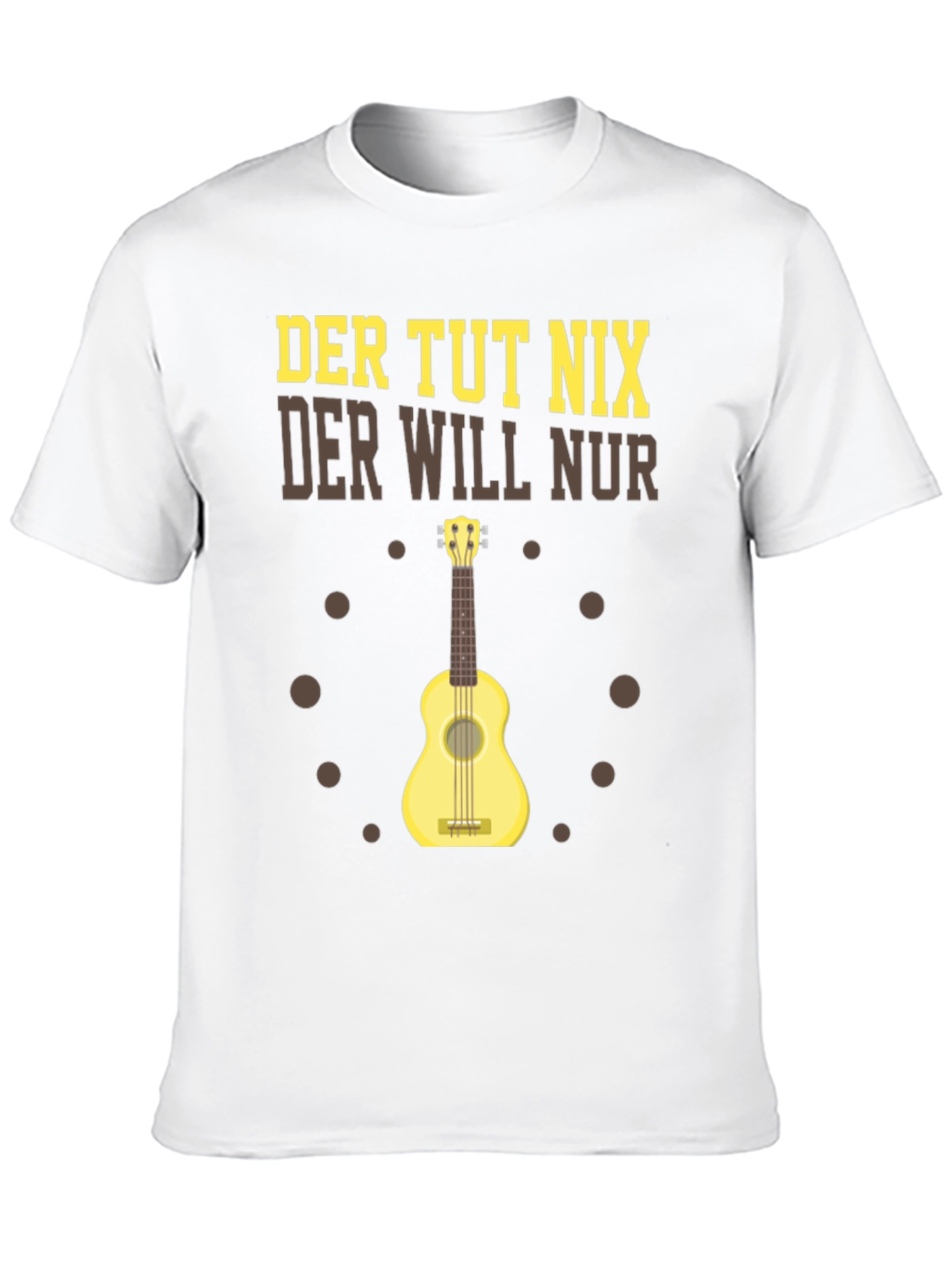 Black Der Tut Nix Graphic T-Shirt Ukulele Player view 10