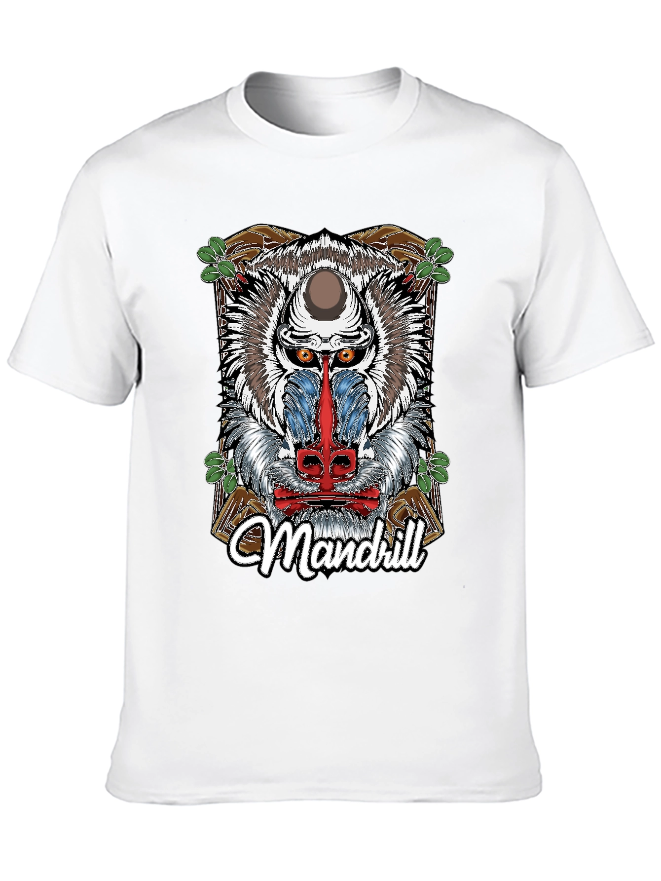 Black Mandrill Graphic Print Black T-Shirt view 10