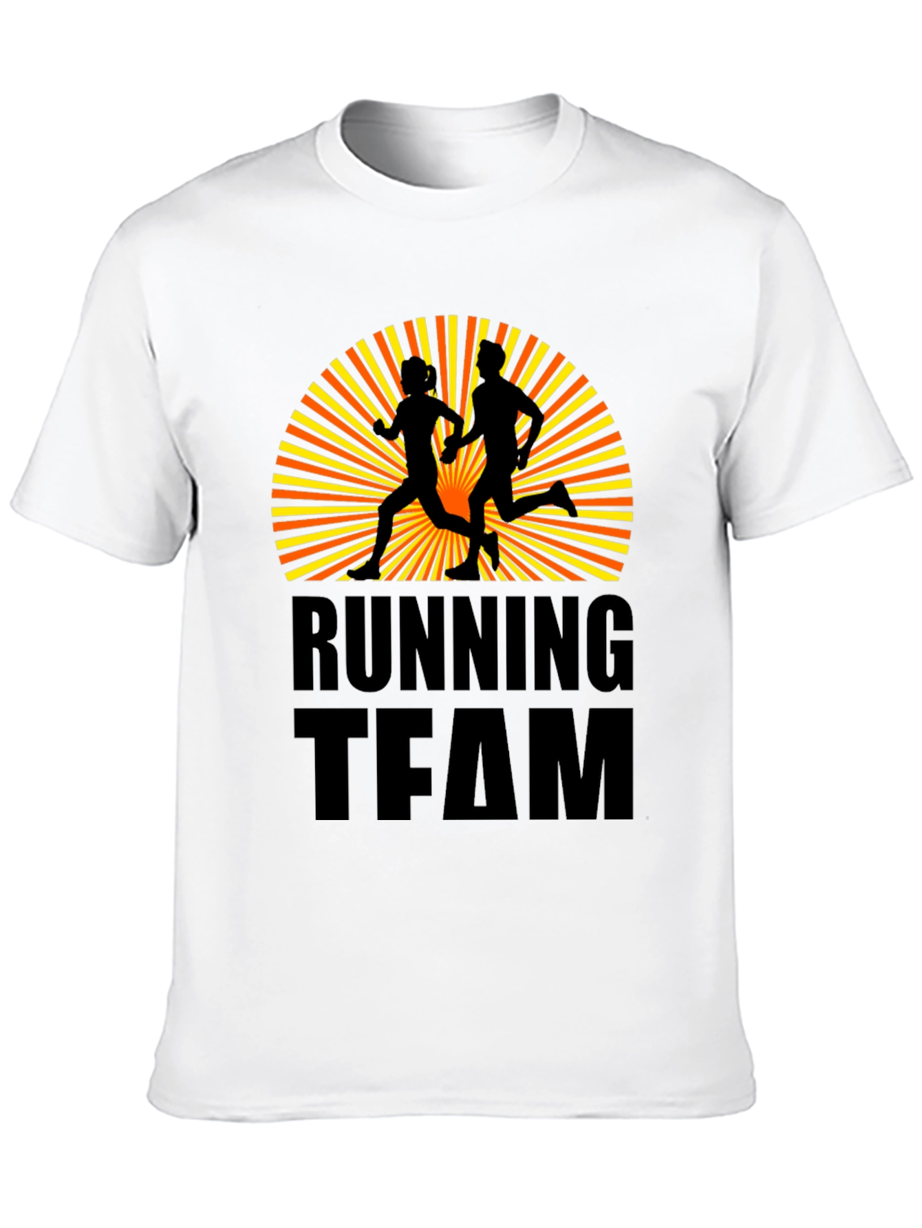 Black Running Team Graphic Tee - Athletic Sport T-Shirt view 10