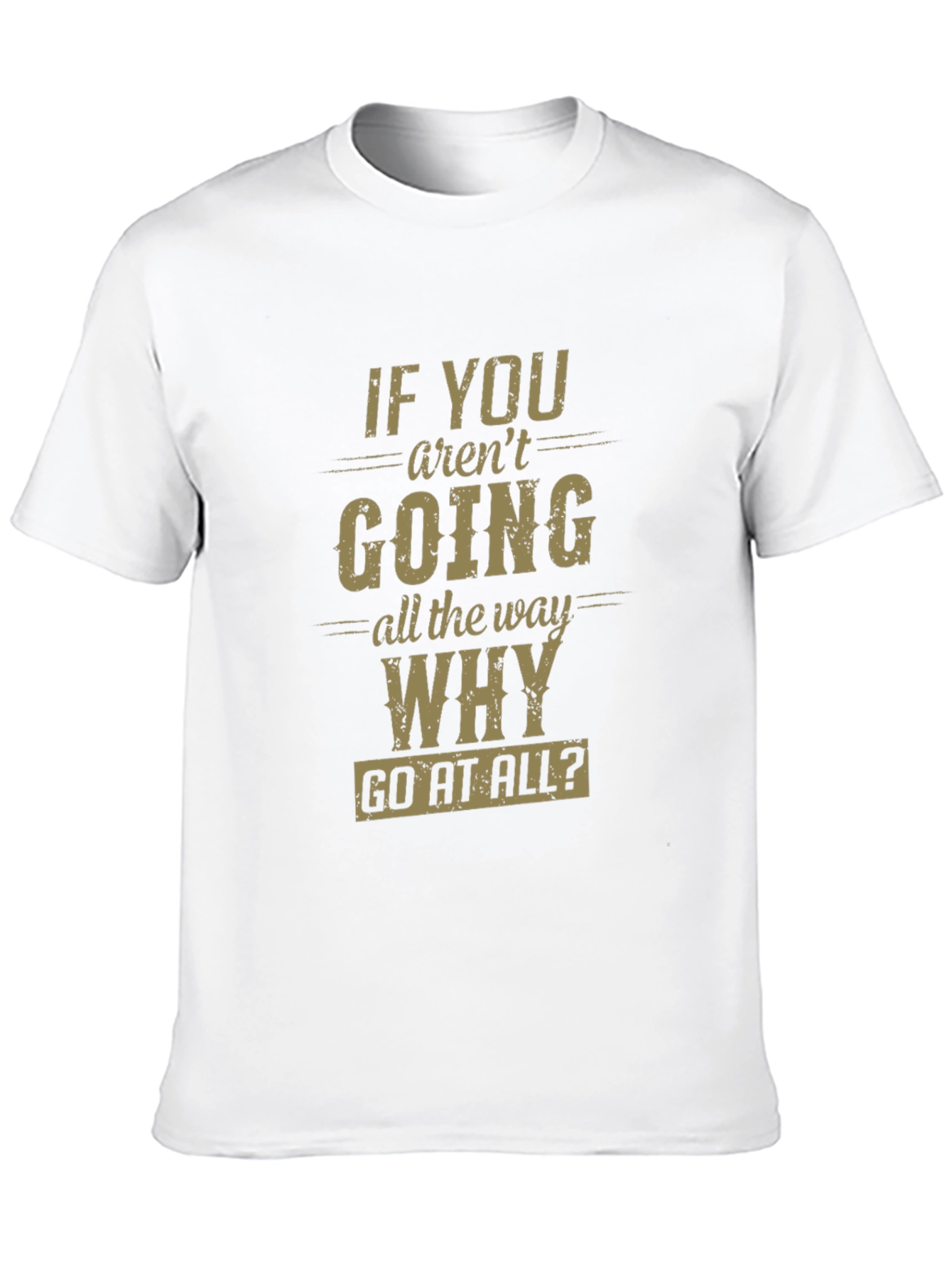 Black Motivational Graphic T-Shirt - 'Go All The Way' view 10