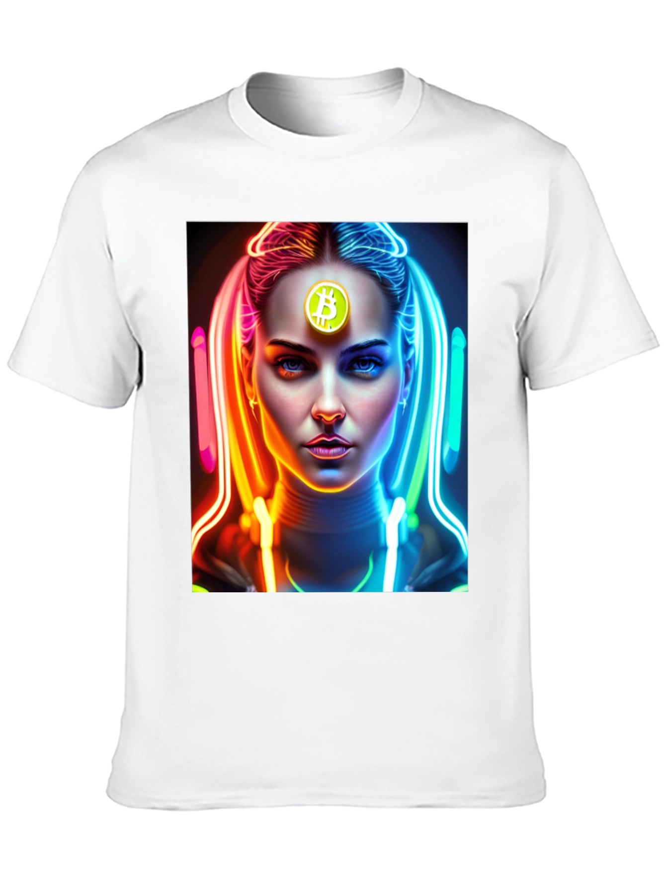 Black Bitcoin Woman Black Tee - Crypto Fashion view 10