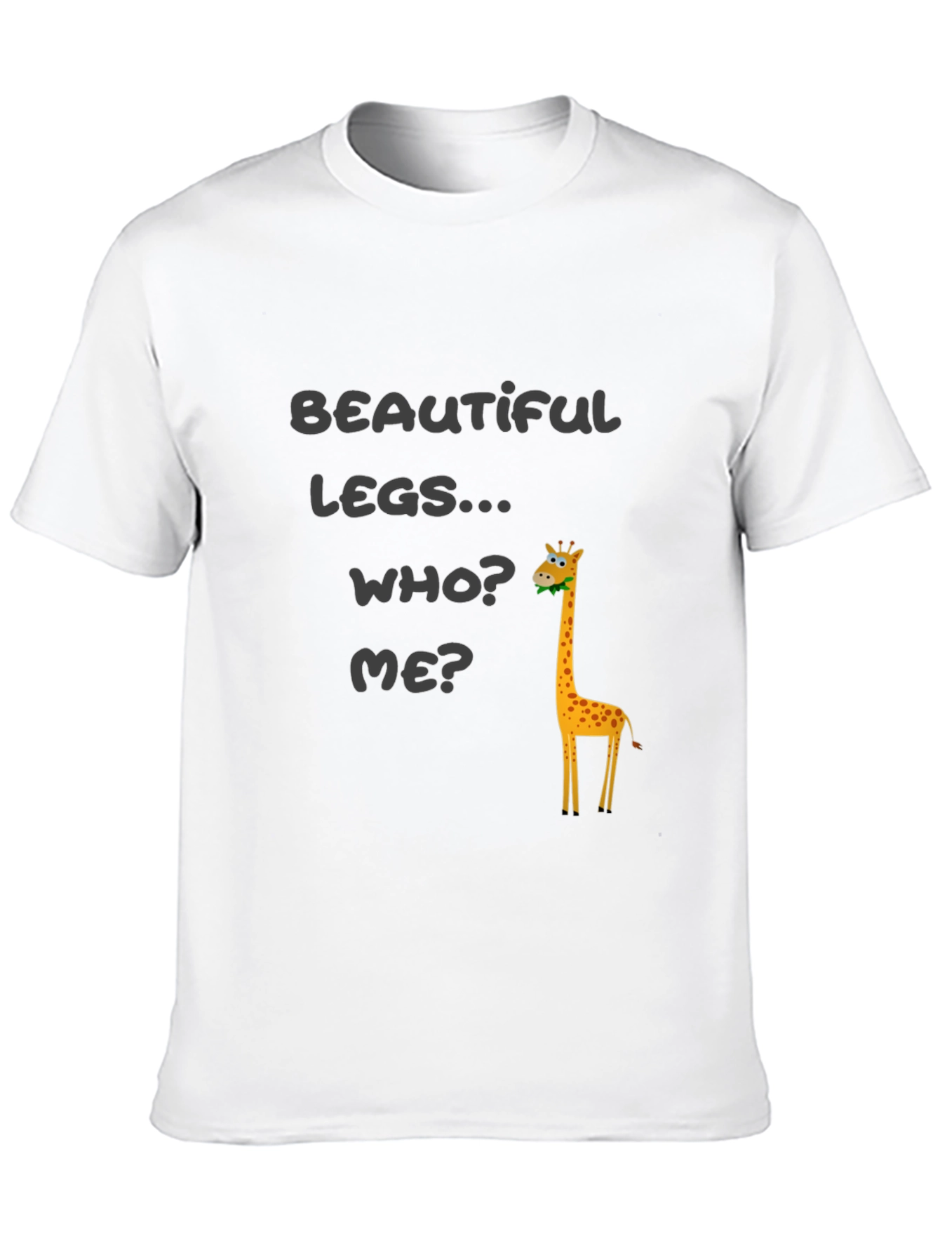 Black Funny Giraffe T-Shirt - Beautiful Legs view 10