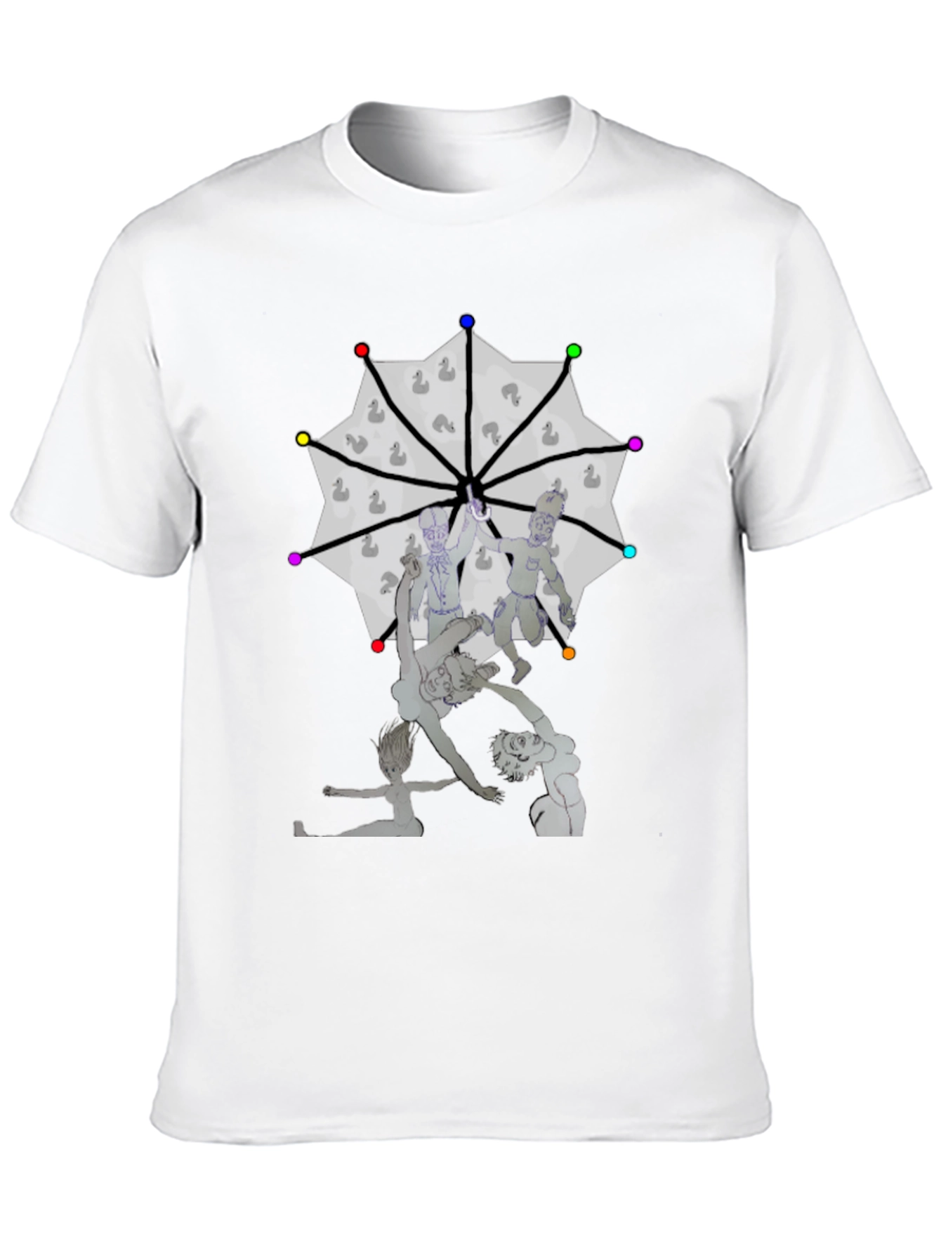 Black Novelty Graphic Print T-Shirt - Unique Art view 10