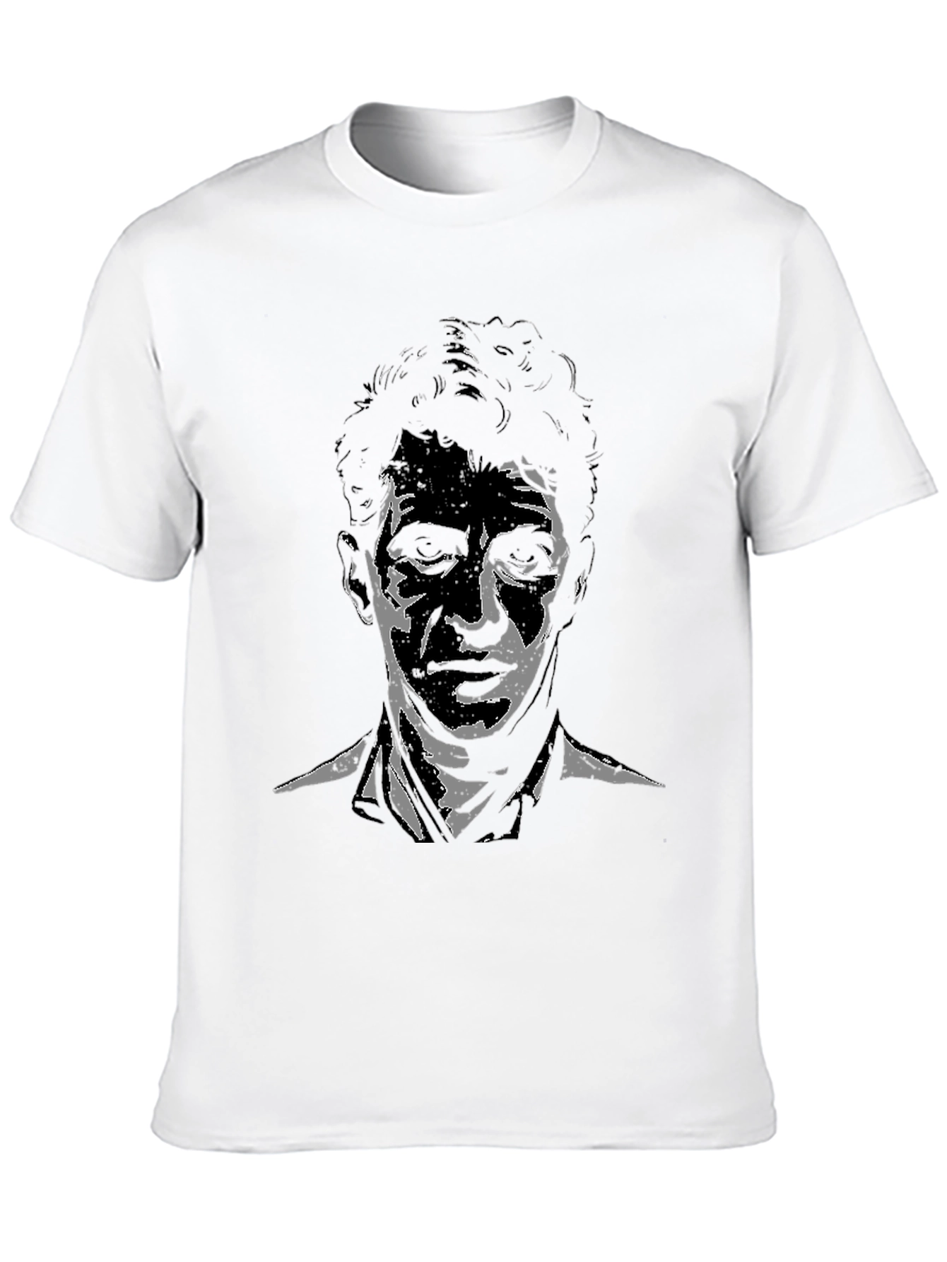 Black Black Graphic Tee - Abstract Portrait view 10