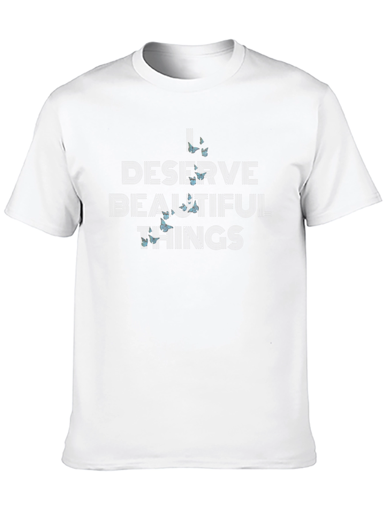 Black I Deserve Beautiful Things Graphic Tee view 10