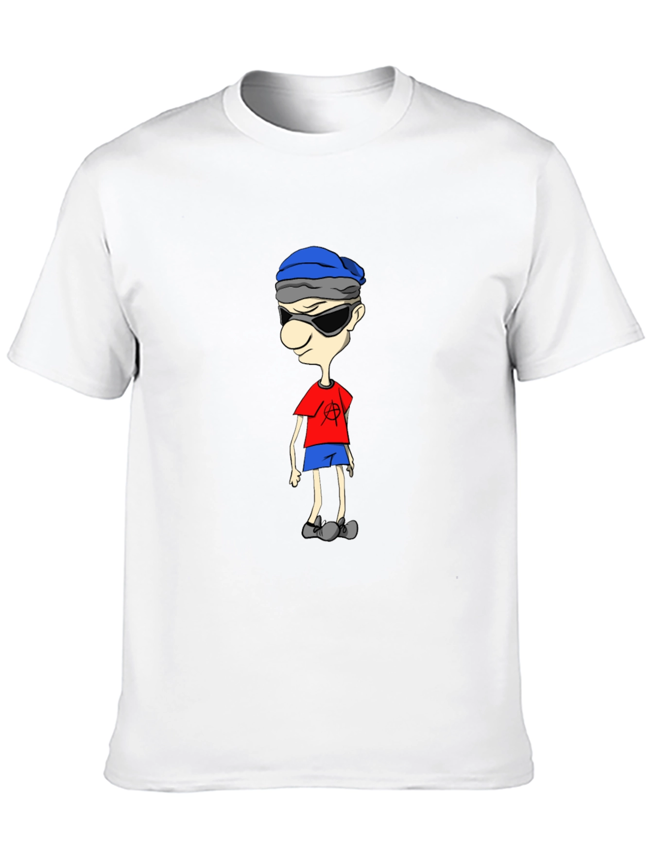Black Cool Cartoon Character Graphic Tee - Black view 10