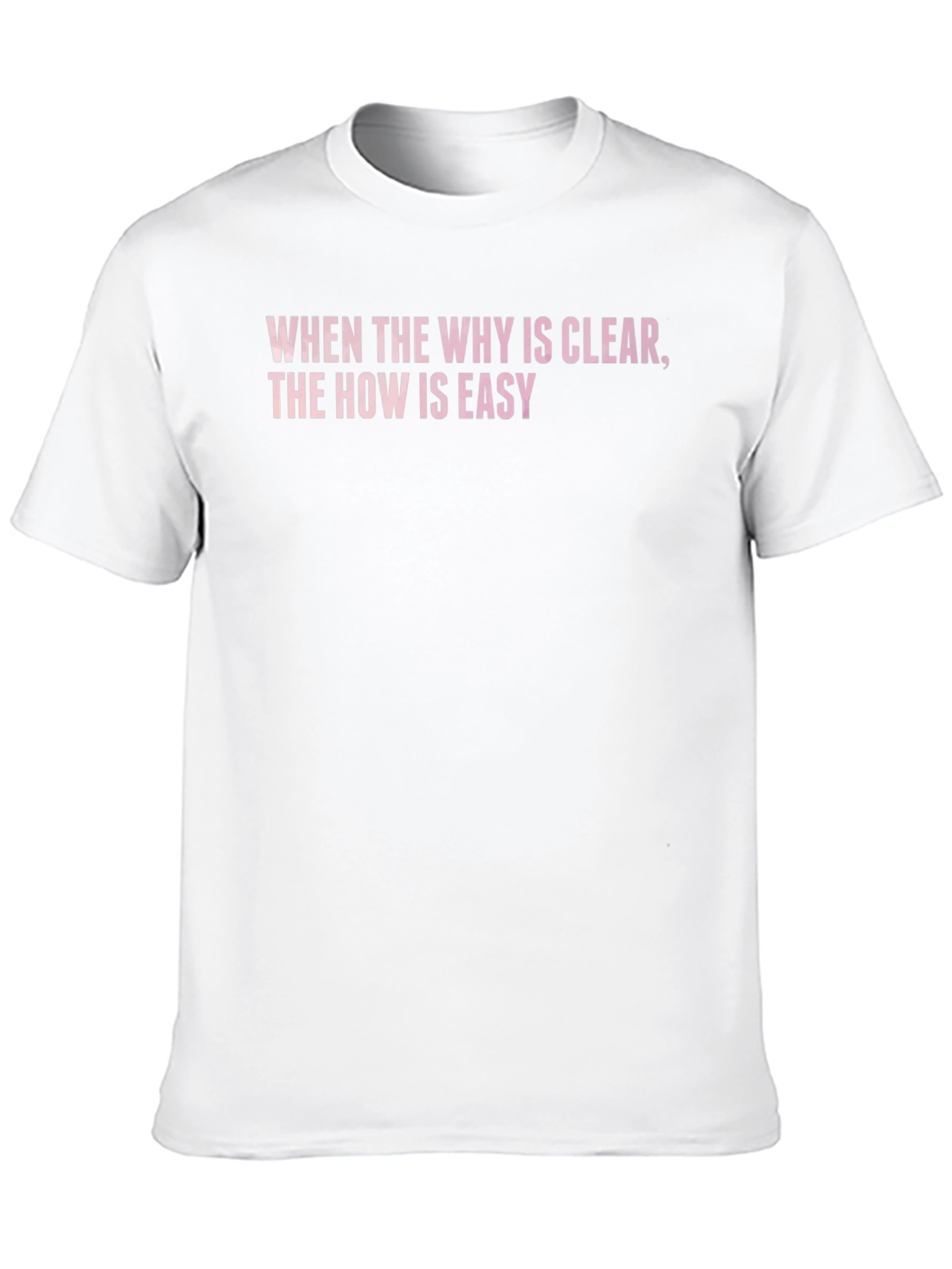 Black Inspirational Quote T-Shirt: When the Why is Clear view 10