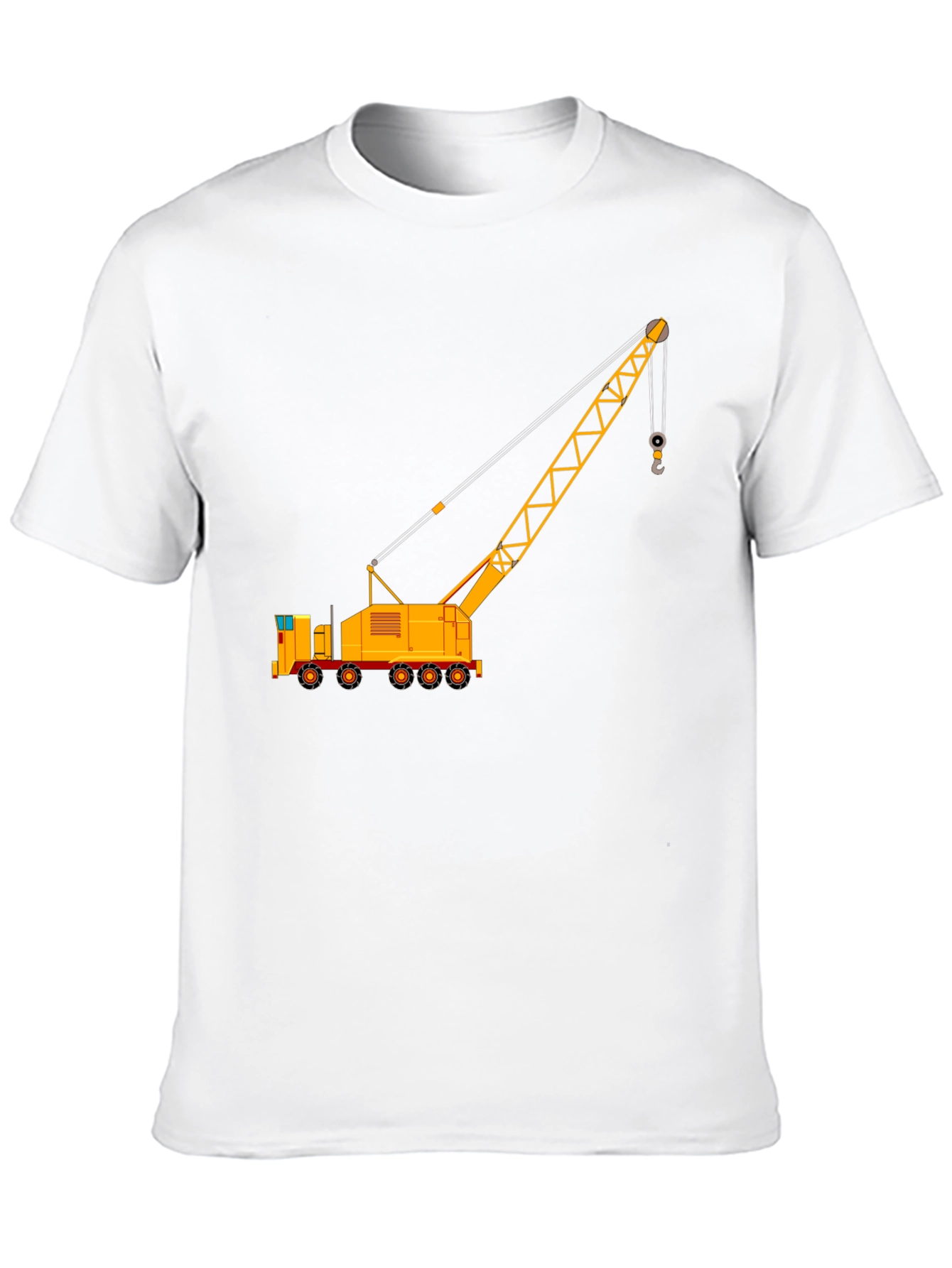 Black Construction Crane Graphic T-Shirt view 10