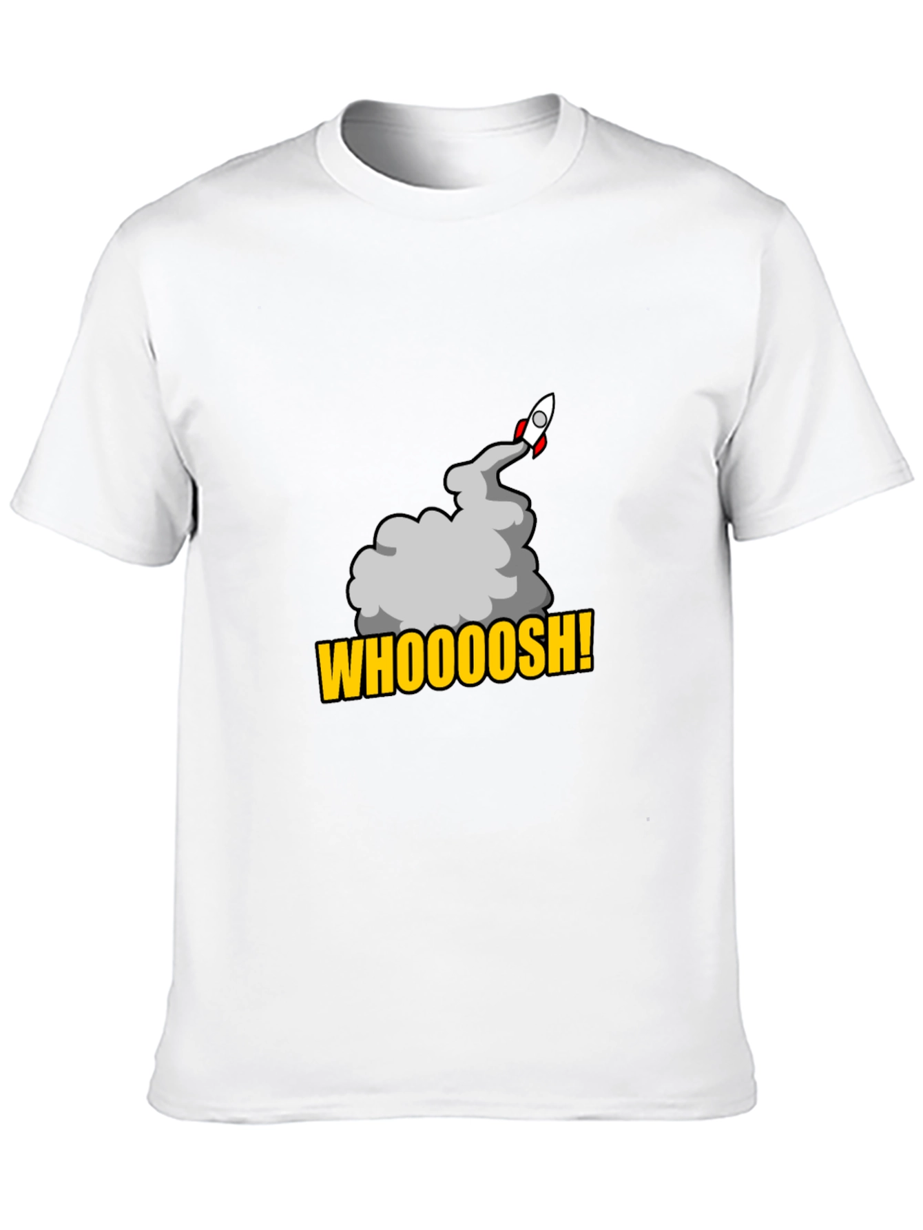 Black Whoooosh Rocket Graphic T-Shirt view 10