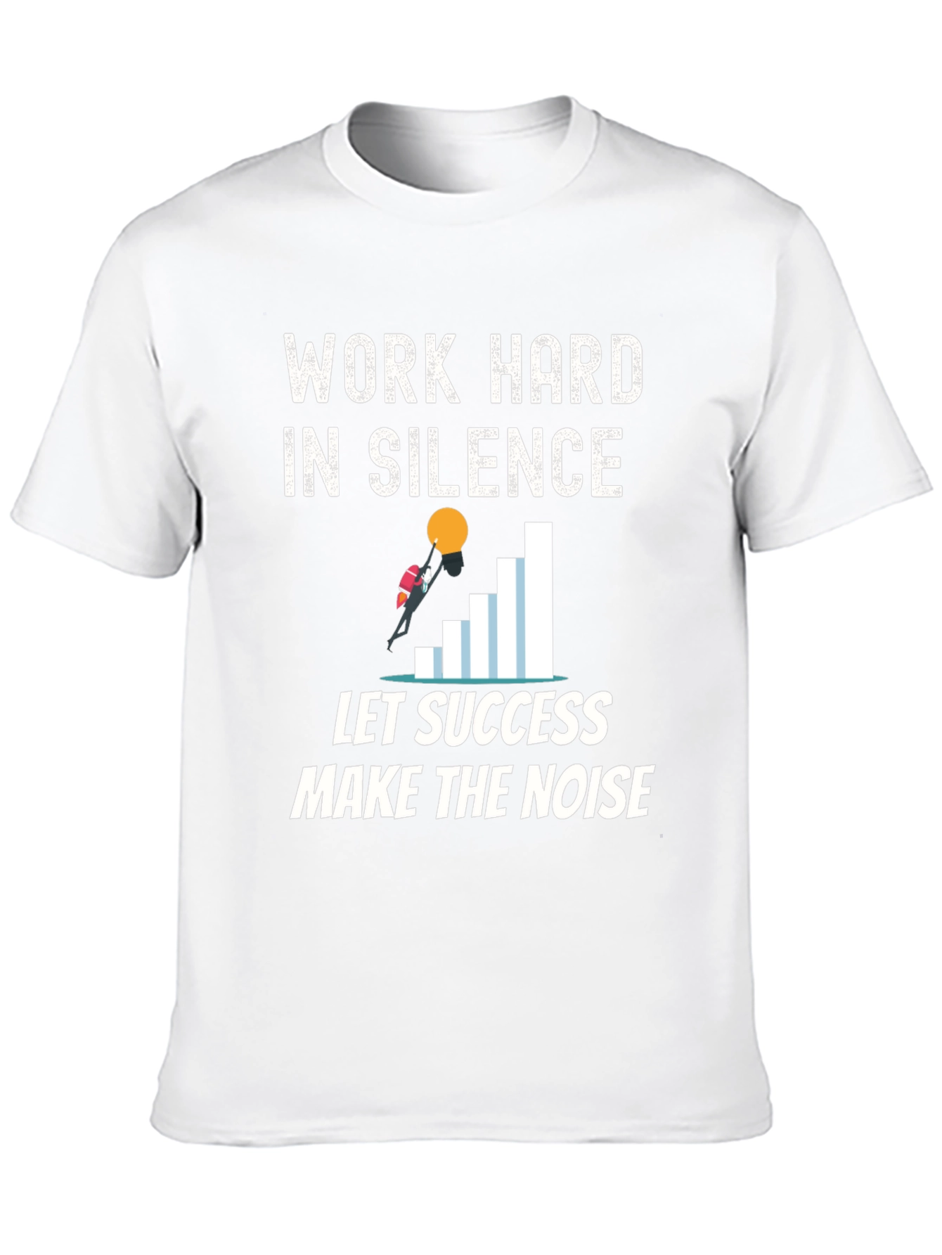 Black Work Hard in Silence Graphic Tee view 10