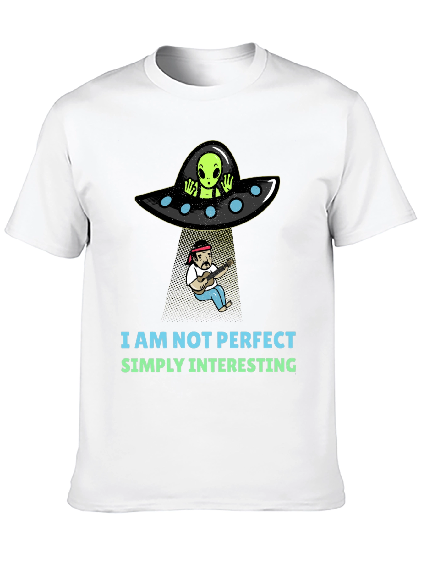 Black Funny Alien Abduction Graphic T-Shirt view 10