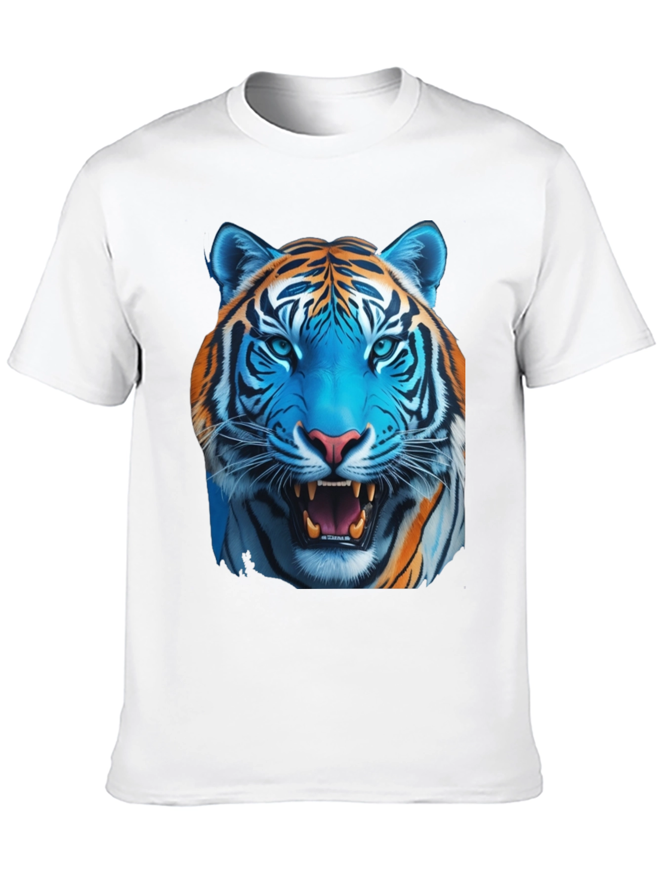 Black Bold Tiger Graphic Tee - Men's Black T-Shirt view 10