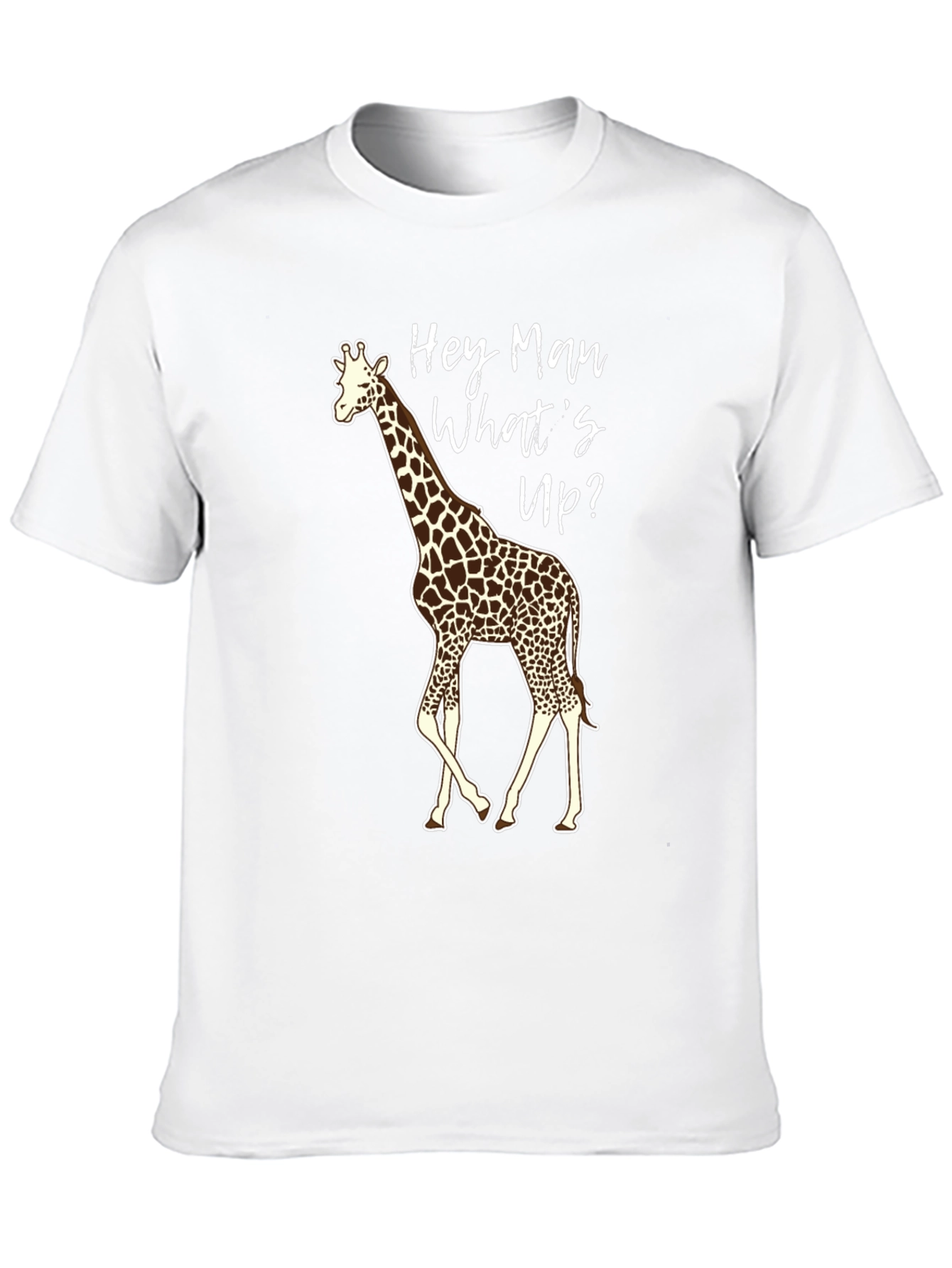 Black Hey Man Giraffe Graphic Tee view 10