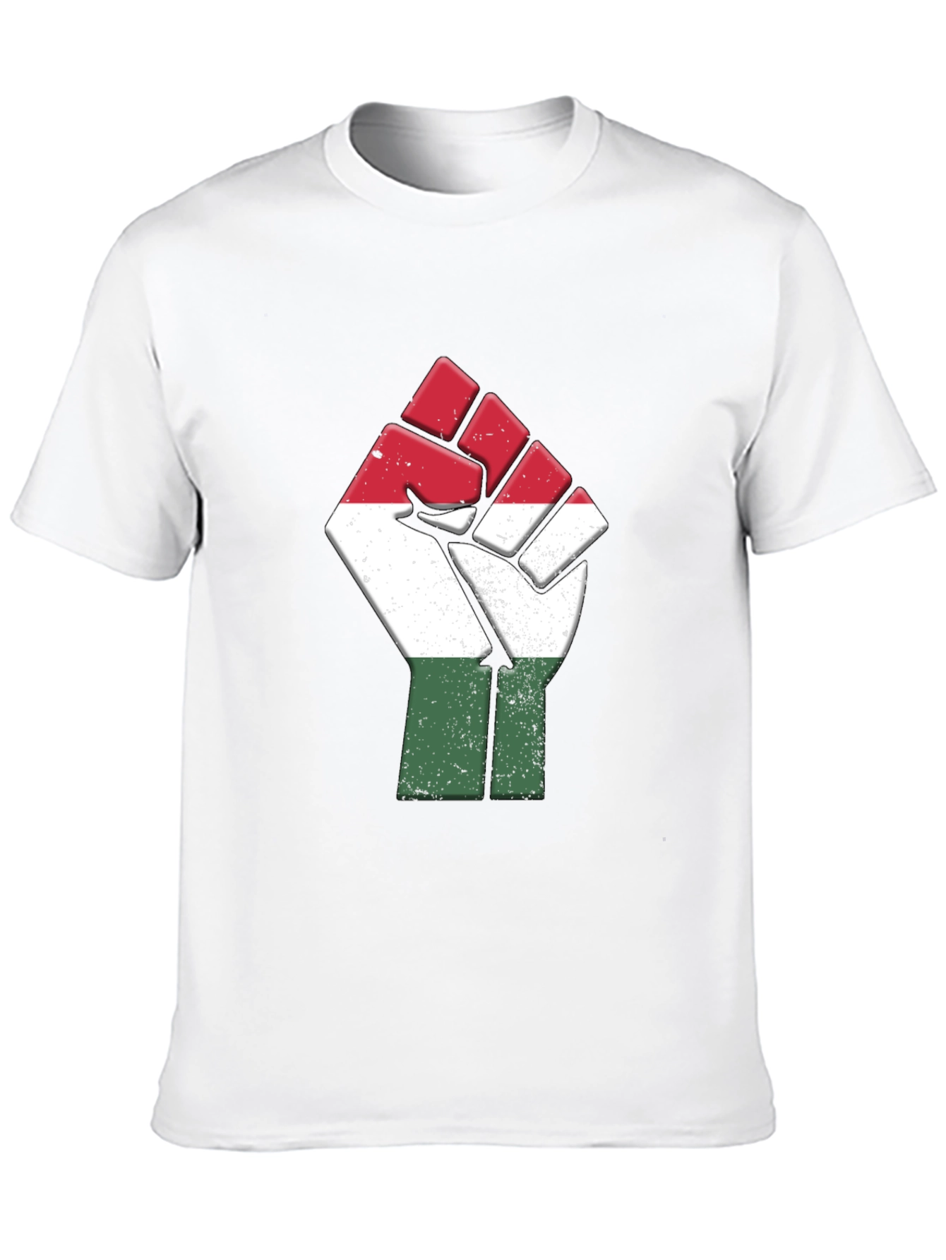 Black Hungarian Flag Fist T-Shirt - Solidarity Tee view 10