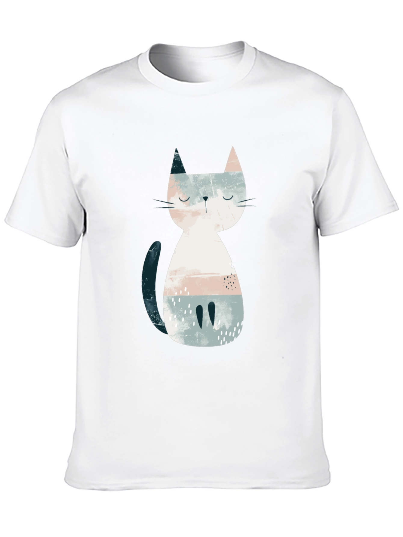 Black Stylish Cat Graphic Black T-Shirt for Men view 10