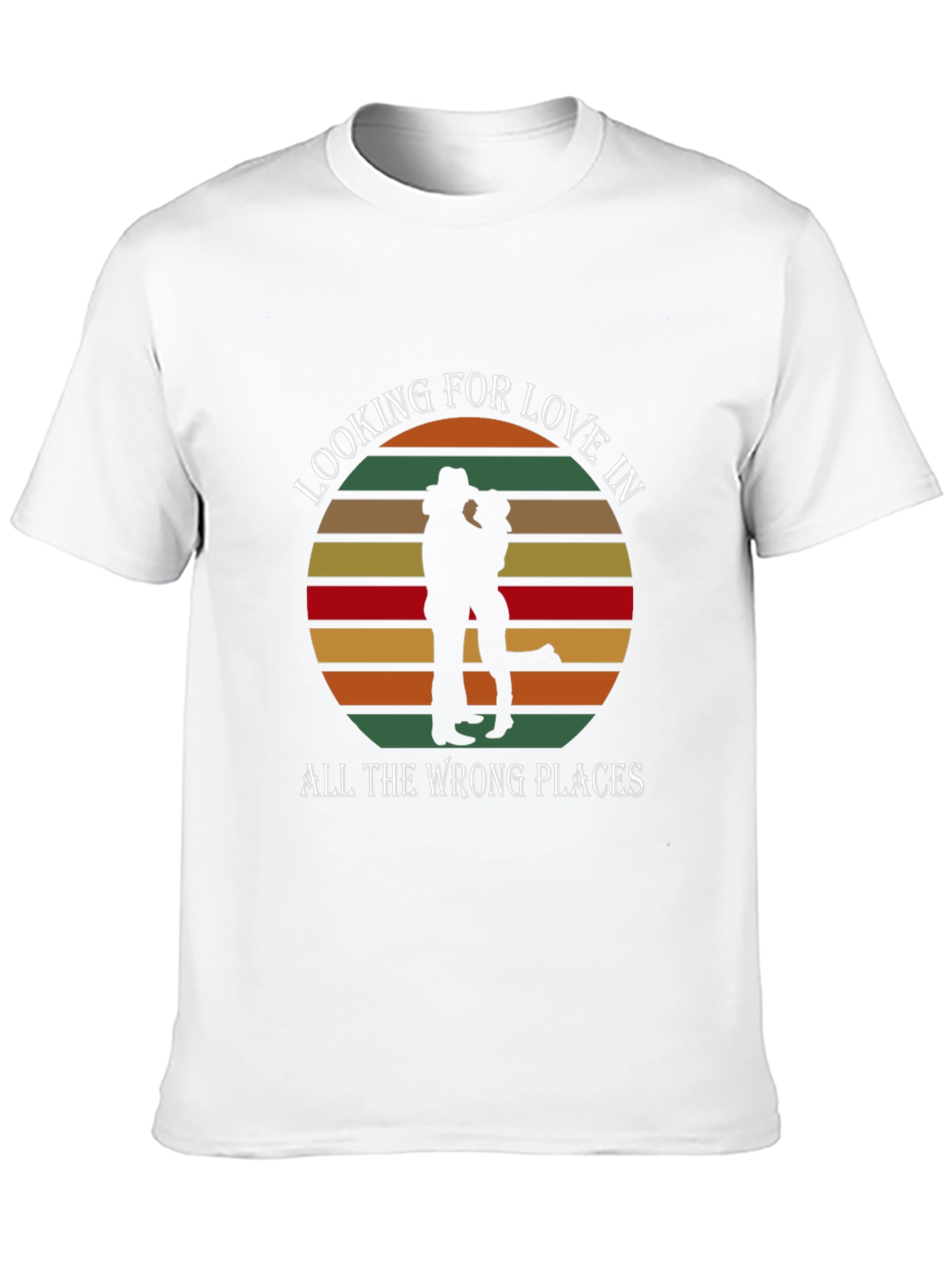 Black Looking For Love T-Shirt - Country Sunset Design view 10