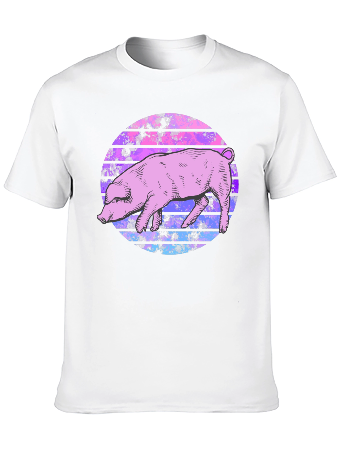 Black Retro Pig Graphic Tee - Unique Style view 10