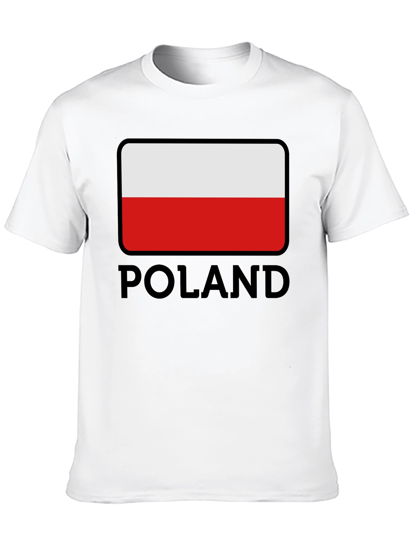 Poland Flag T-Shirt - Black Graphic Tee - 10