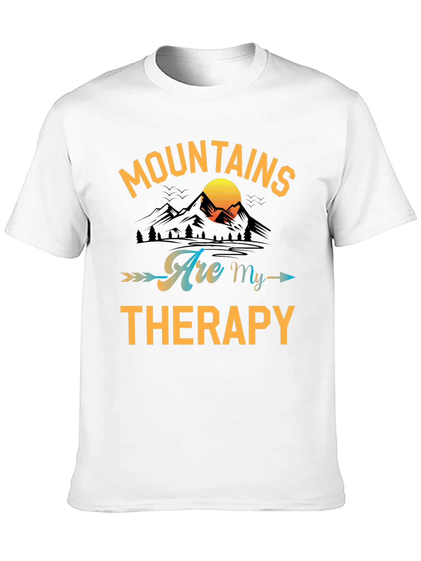 Black Mountains Are My Therapy Black Graphic Tee view 10