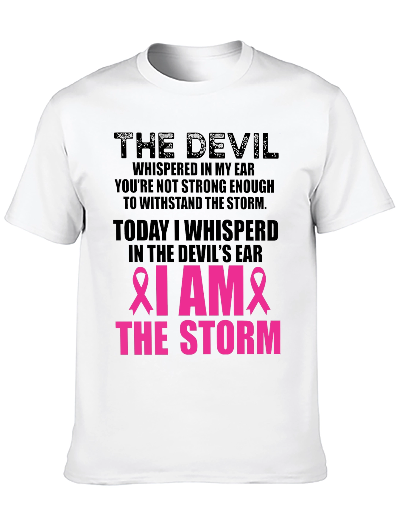 Black I Am the Storm Graphic Tee - Cancer Awareness view 10