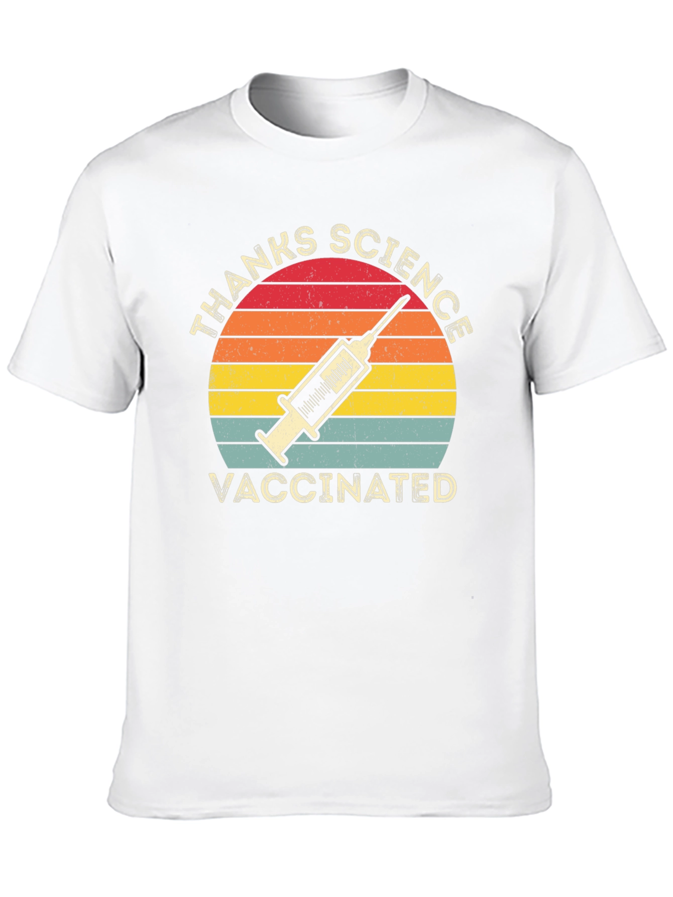 Black Thanks Science Vaccinated T-Shirt view 10