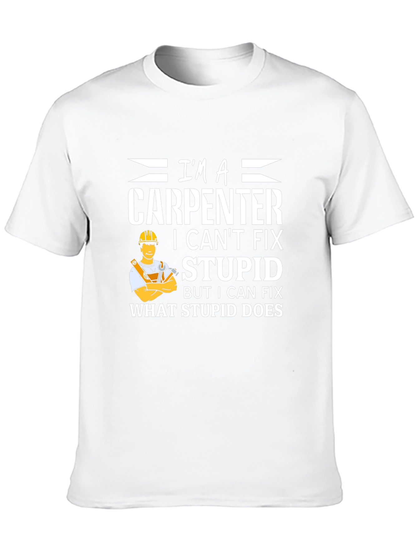 Black Carpenter Fix T-Shirt - Funny Occupation Tee view 10