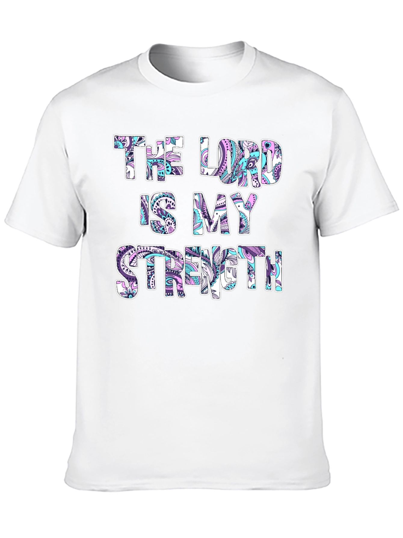 Black The Lord Is My Strength Graphic T-Shirt view 10