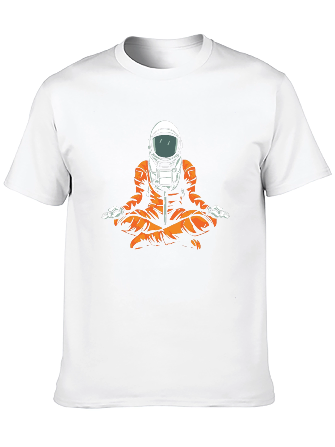 Black Meditating Astronaut Graphic T-Shirt - Space Yogi Tee view 10