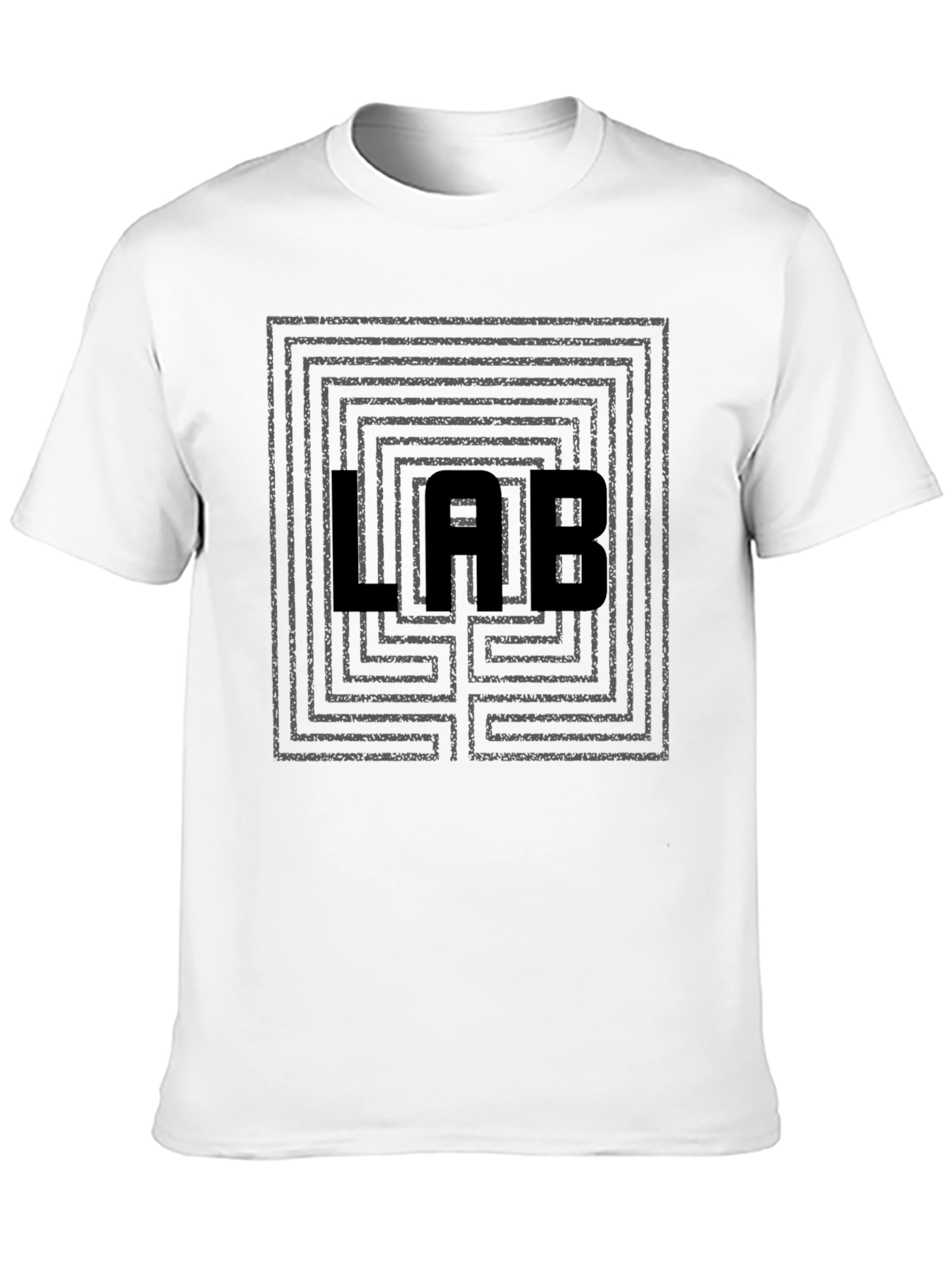 Black LAB Maze T-Shirt - Solve the Puzzle Style view 10