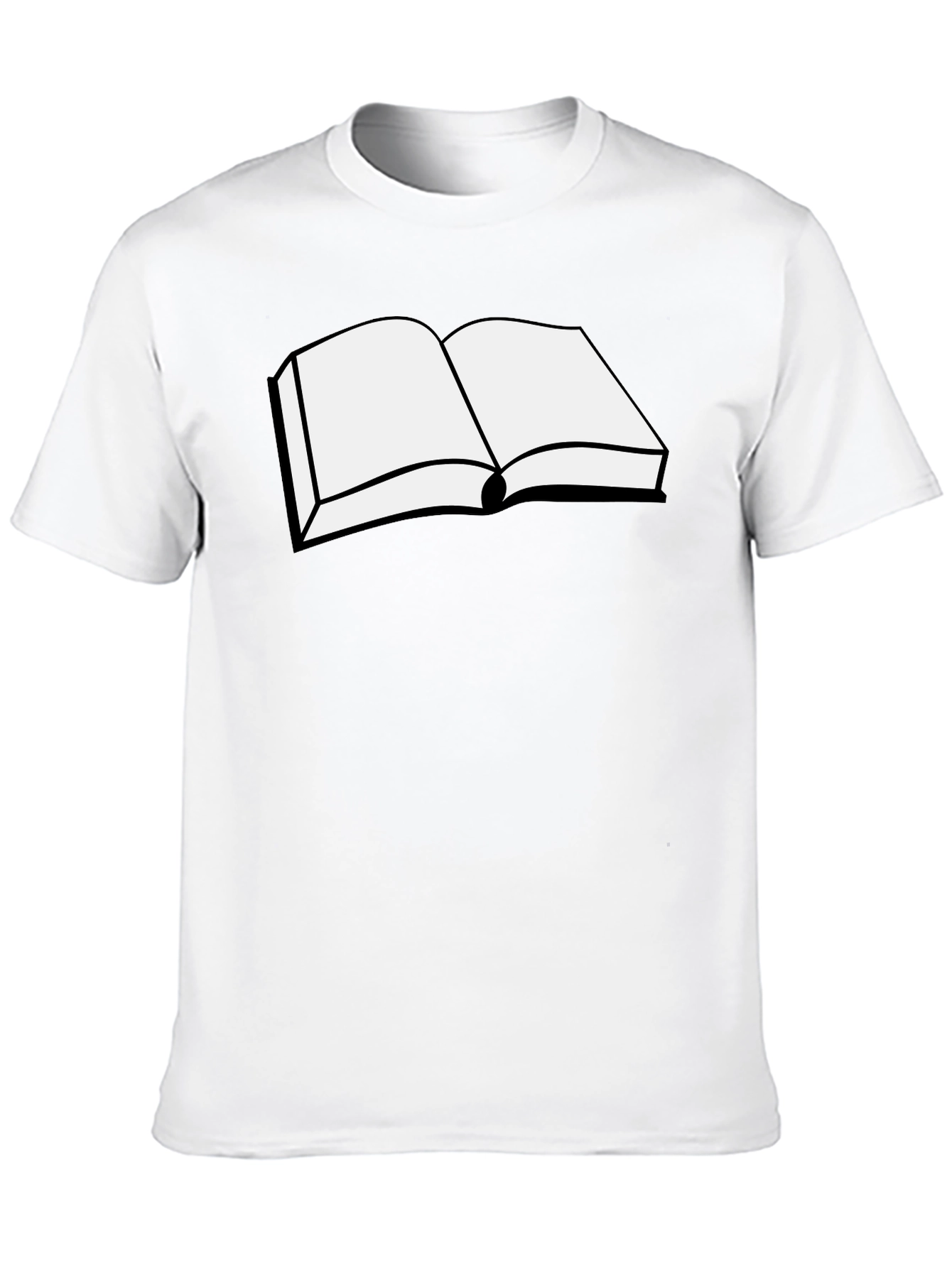 Black Open Book Graphic Tee - Black Cotton T-Shirt view 10