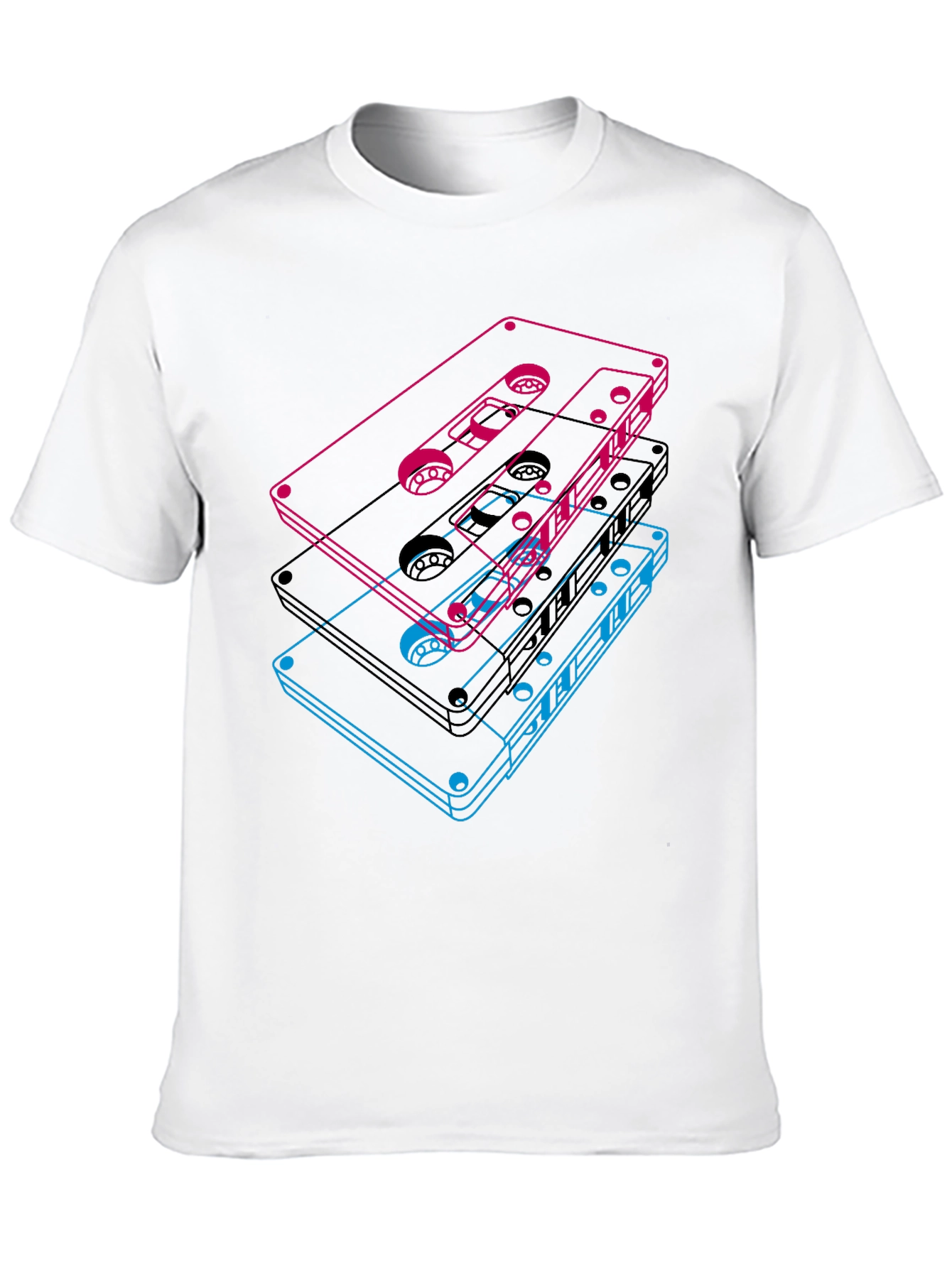 Black Retro Cassette Tape Graphic T-Shirt view 10