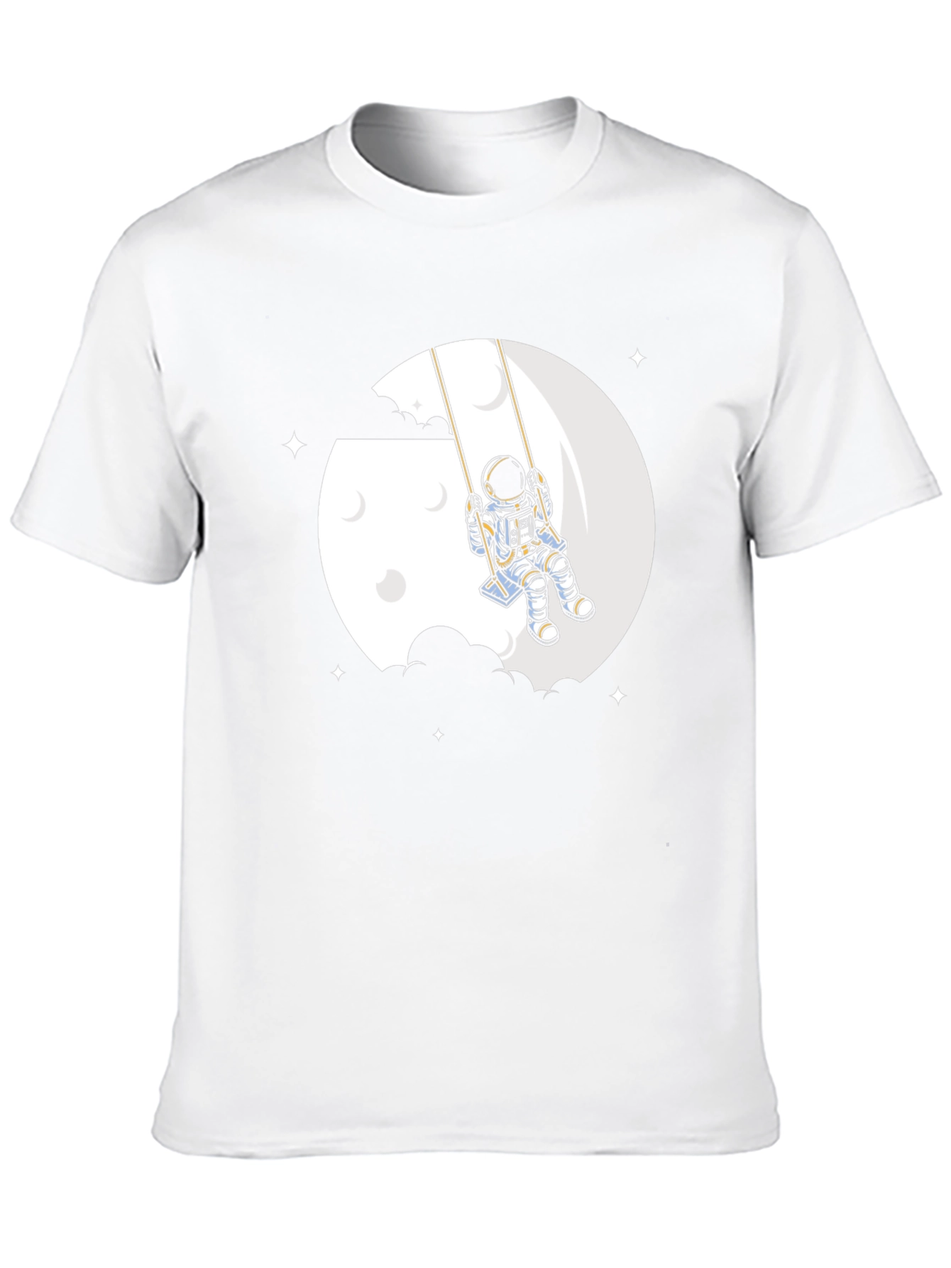 Black Astronaut Moon Swing Graphic T-Shirt - Unique Space Design view 10