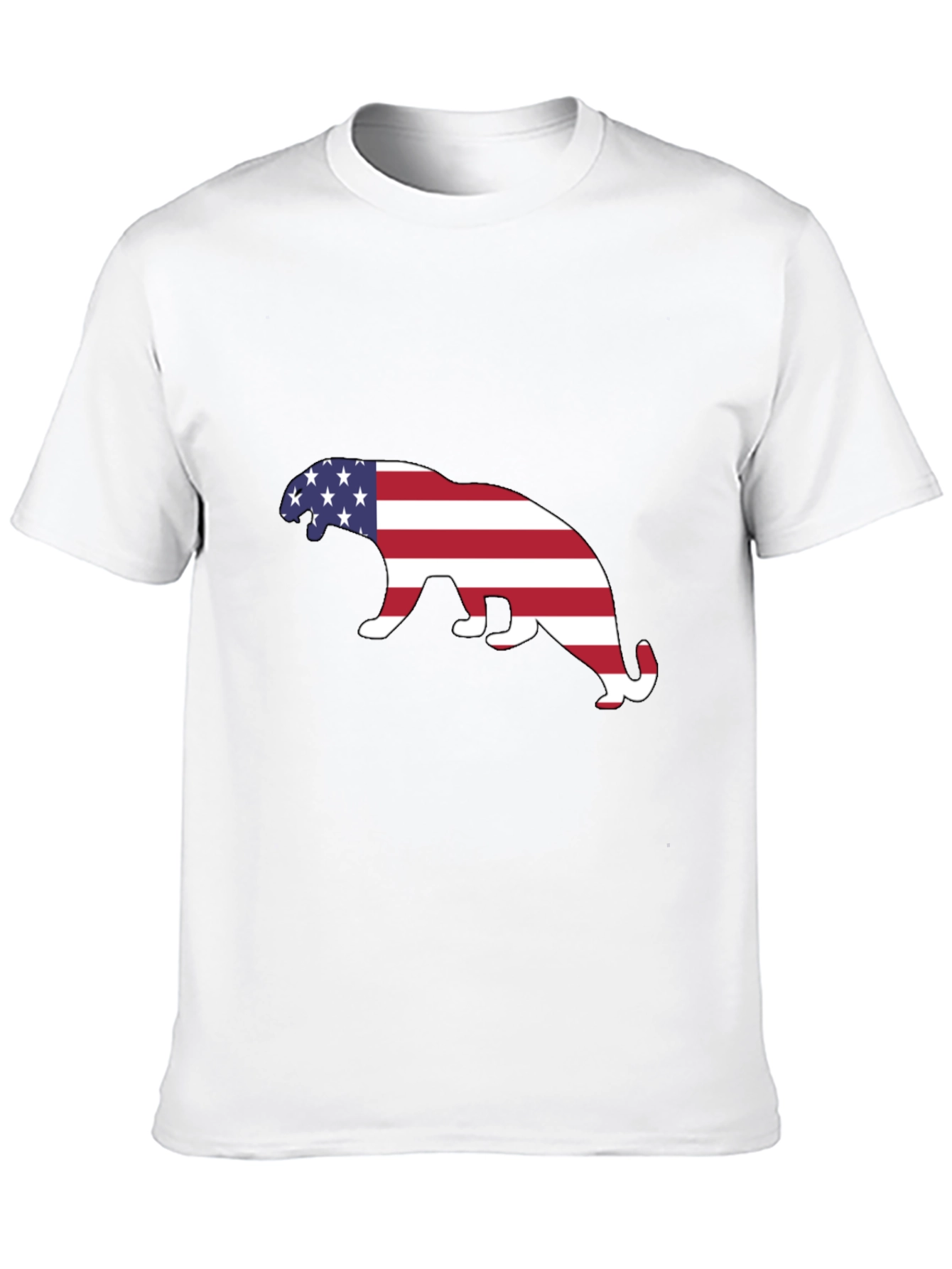 Black American Flag Panther Graphic Tee - Black view 10