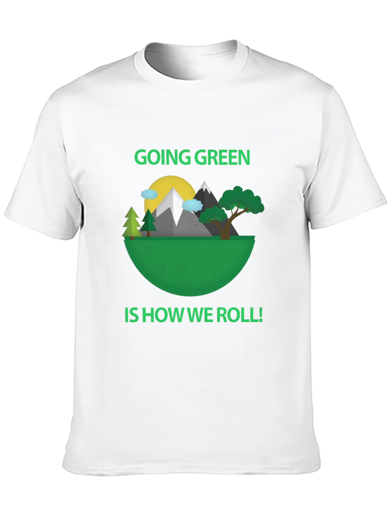 Black Eco-Friendly 'Going Green' Graphic Tee view 10